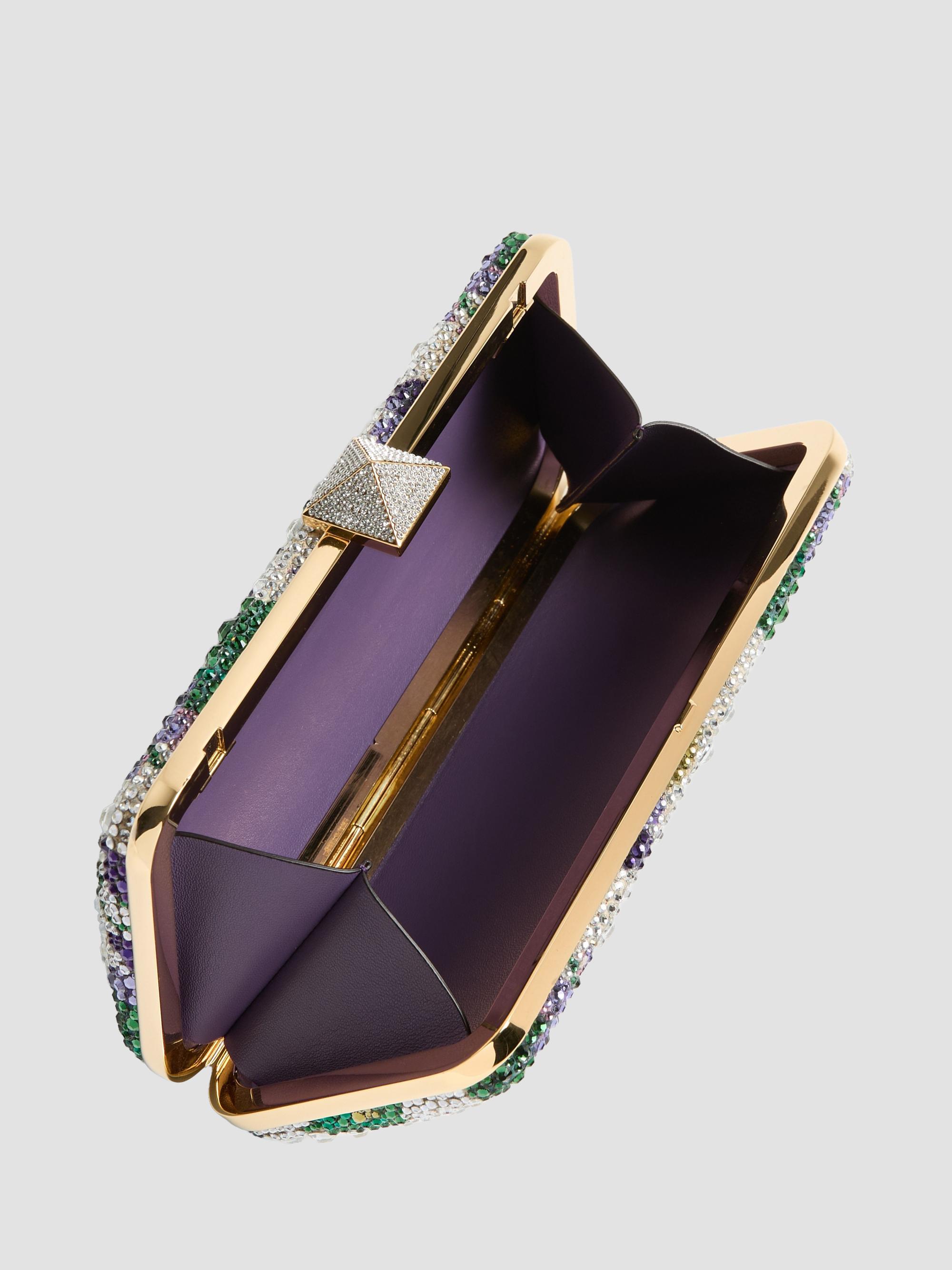 Valentino Garavani Carry Secrets Minaudiere Clutch with Rhinestone