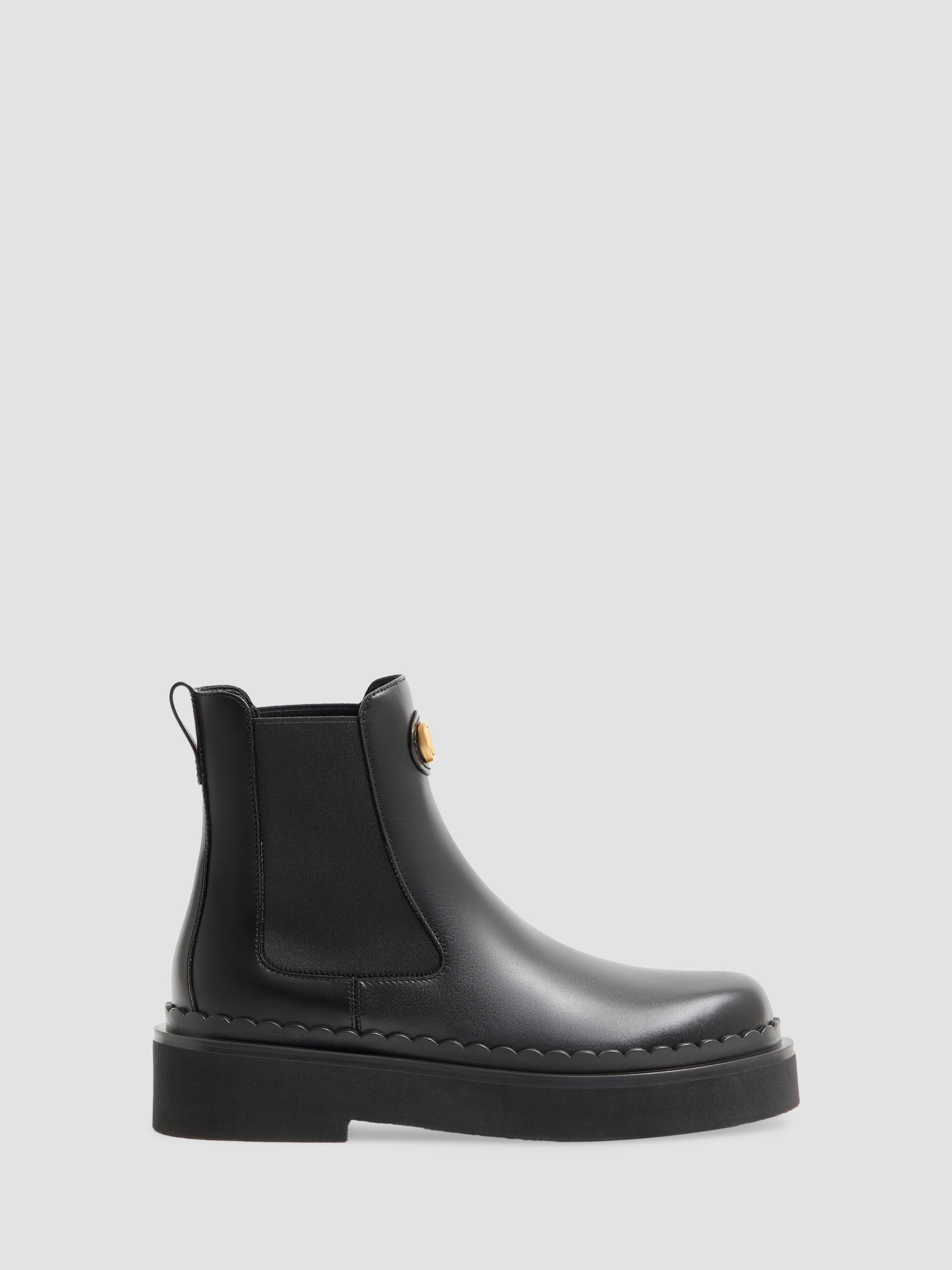 Valentino Garavani VLogo Signature Calfskin Boots 70MM | Saks