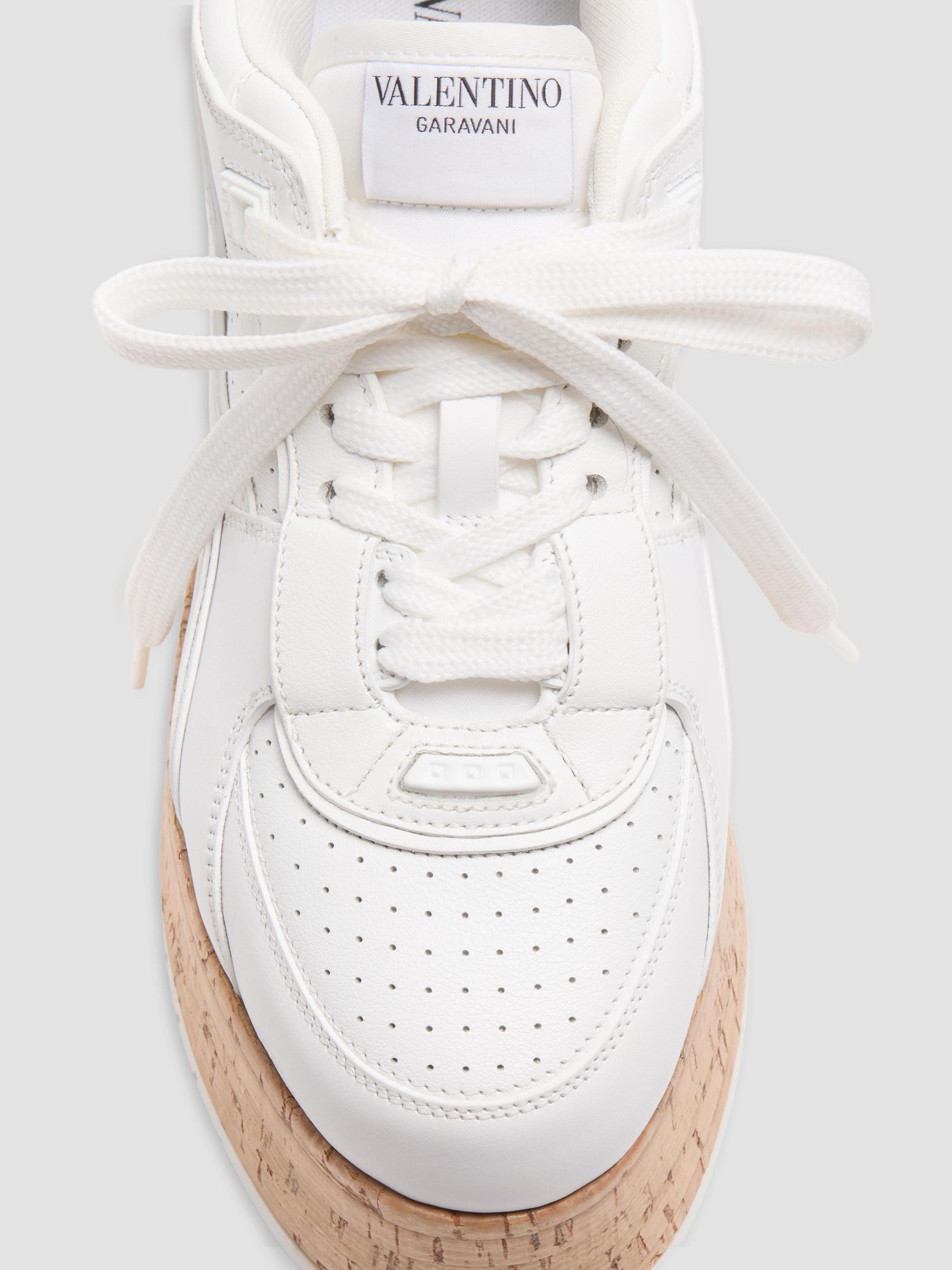 Valentino Garavani Freedots XL Calfskin and Cork Sneakers | Saks