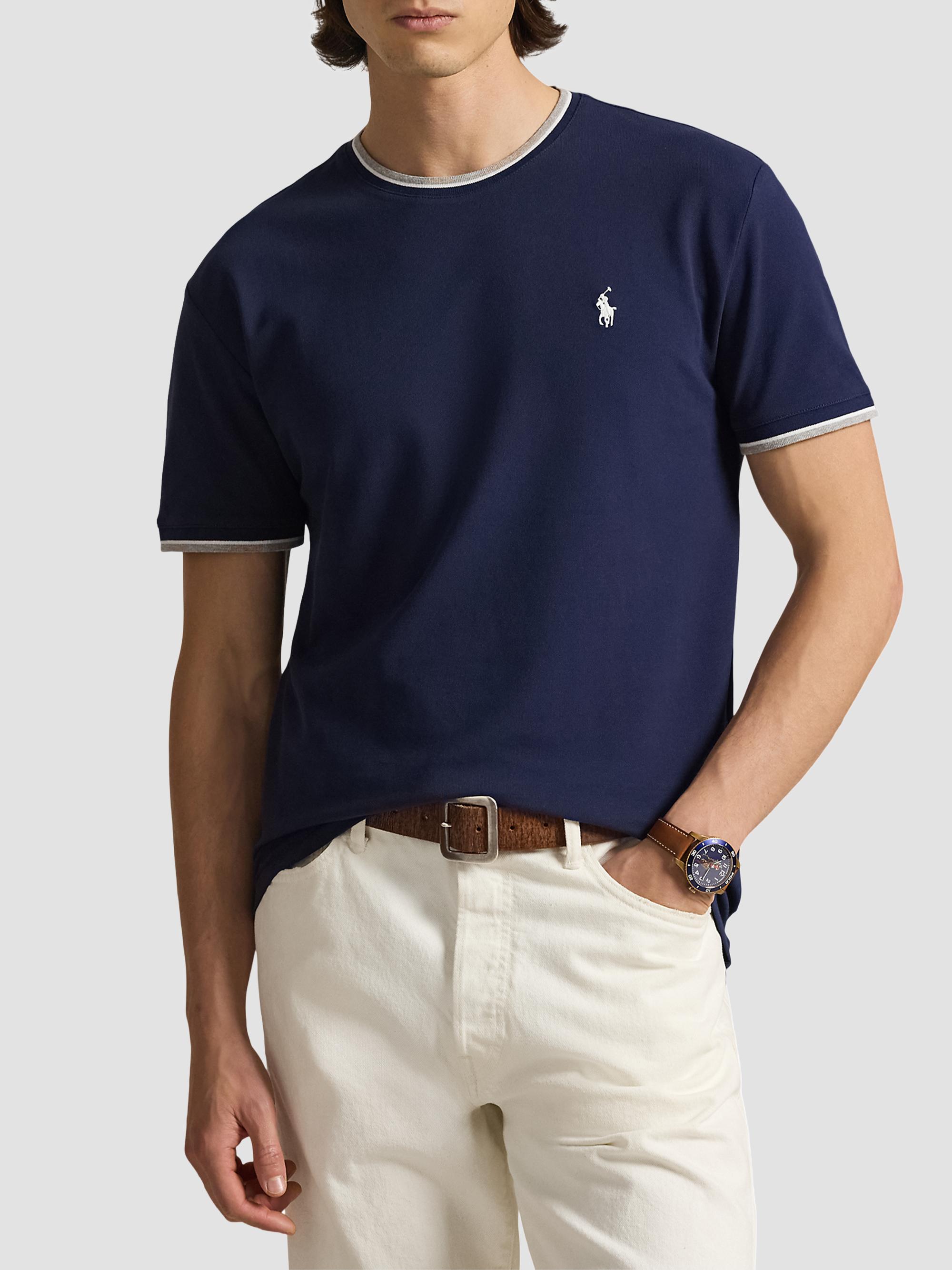 Polo Ralph Lauren Men's Stretch Mesh Crewneck T-Shirt - New Port Navy | Thumbnail 4
