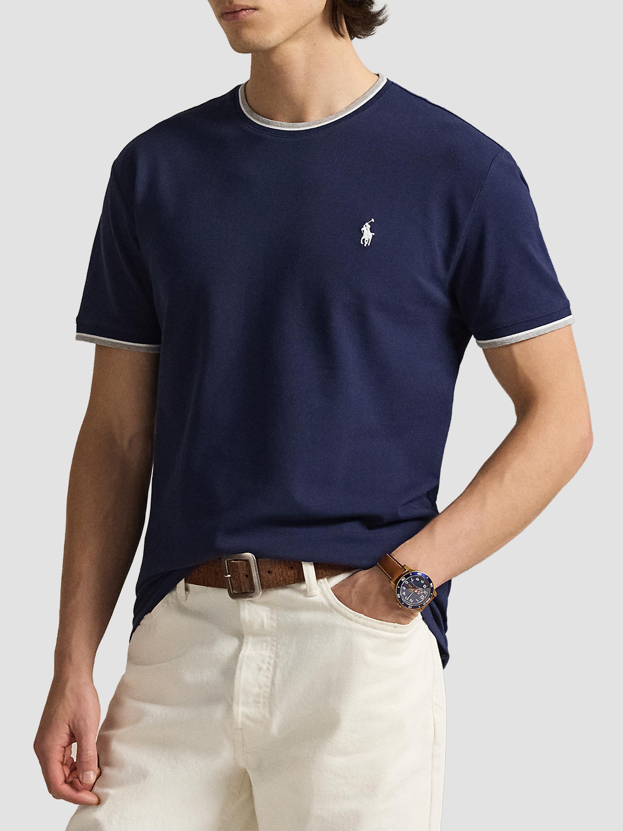 Polo Ralph Lauren Men's Stretch Mesh Crewneck T-Shirt - New Port Navy | Thumbnail 6