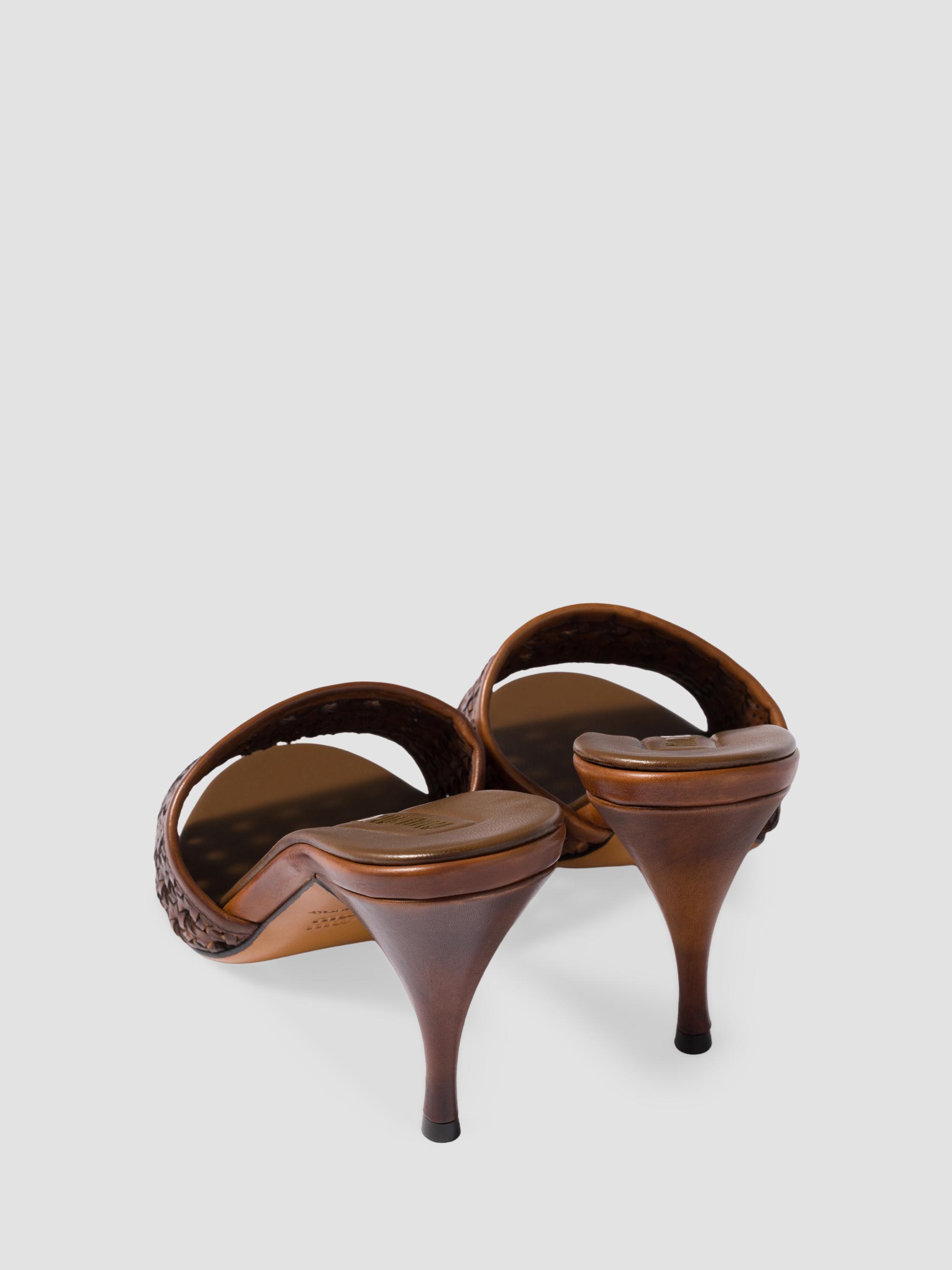Miu Miu Woven Leather Sandals | Saks Fifth Avenue