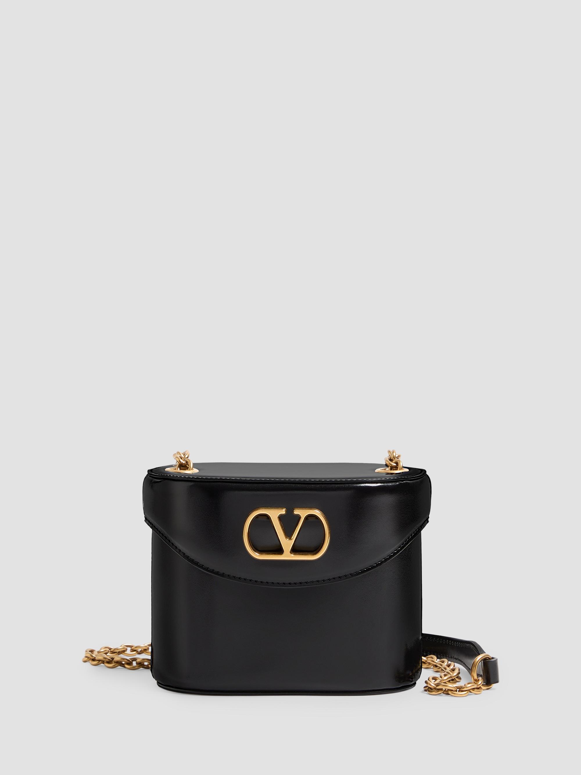 VALENTINO GARAVANI ヴィンテージ　ハンドバッグ　バニティバッグ Valentino Garavani Vain Vanity Bag in Shiny Calfskin | Saks Fifth