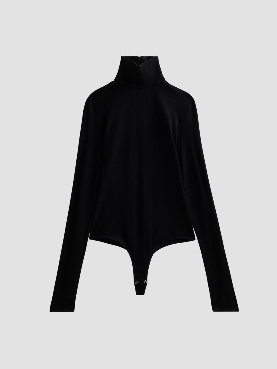 Michael Kors Women's Turtleneck Bodysuit In Black