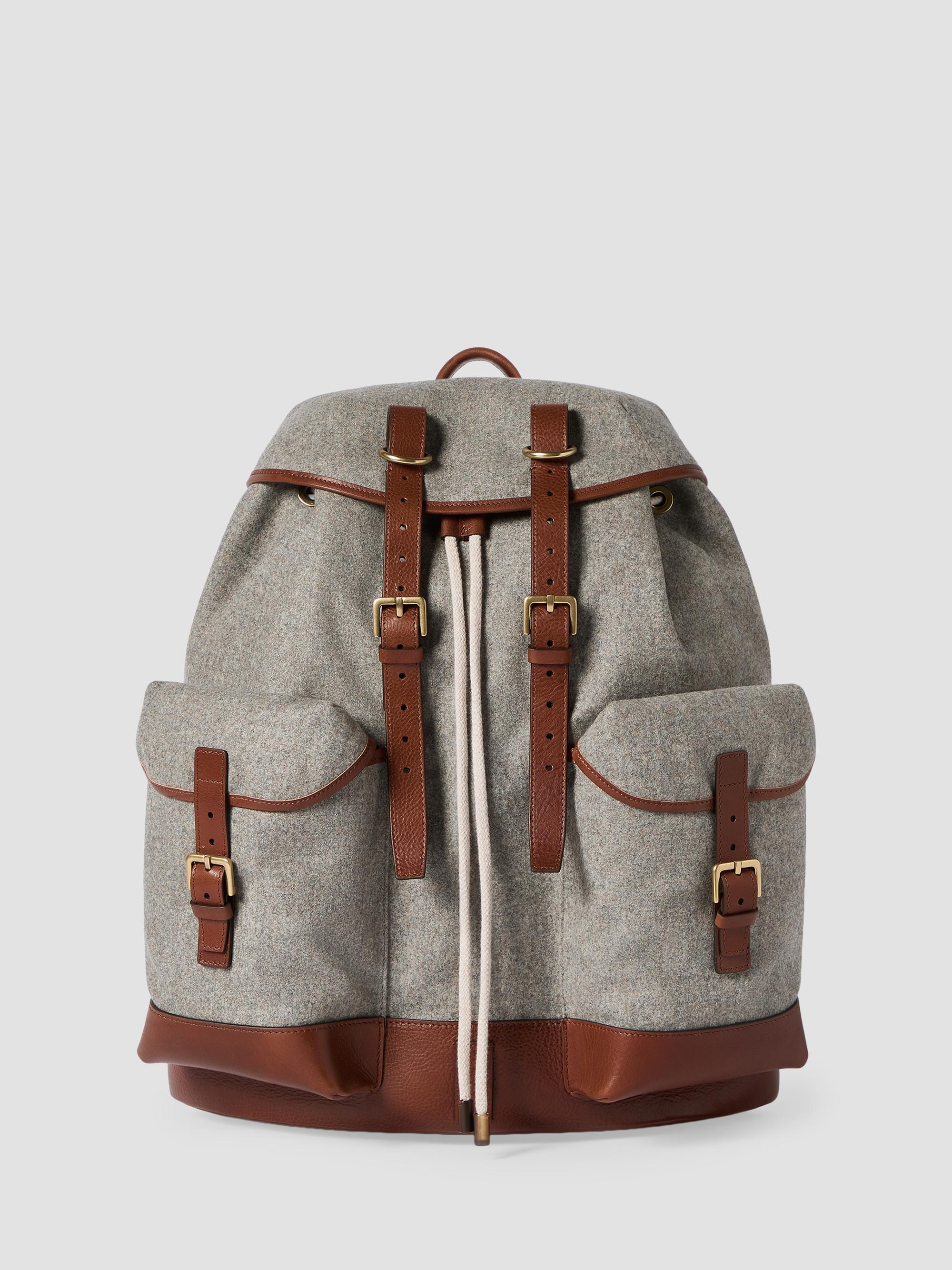 BRUNELLO CUCINELLI リュック Brunello Cucinelli Wool, Alpaca and Cashmere Flannel Field