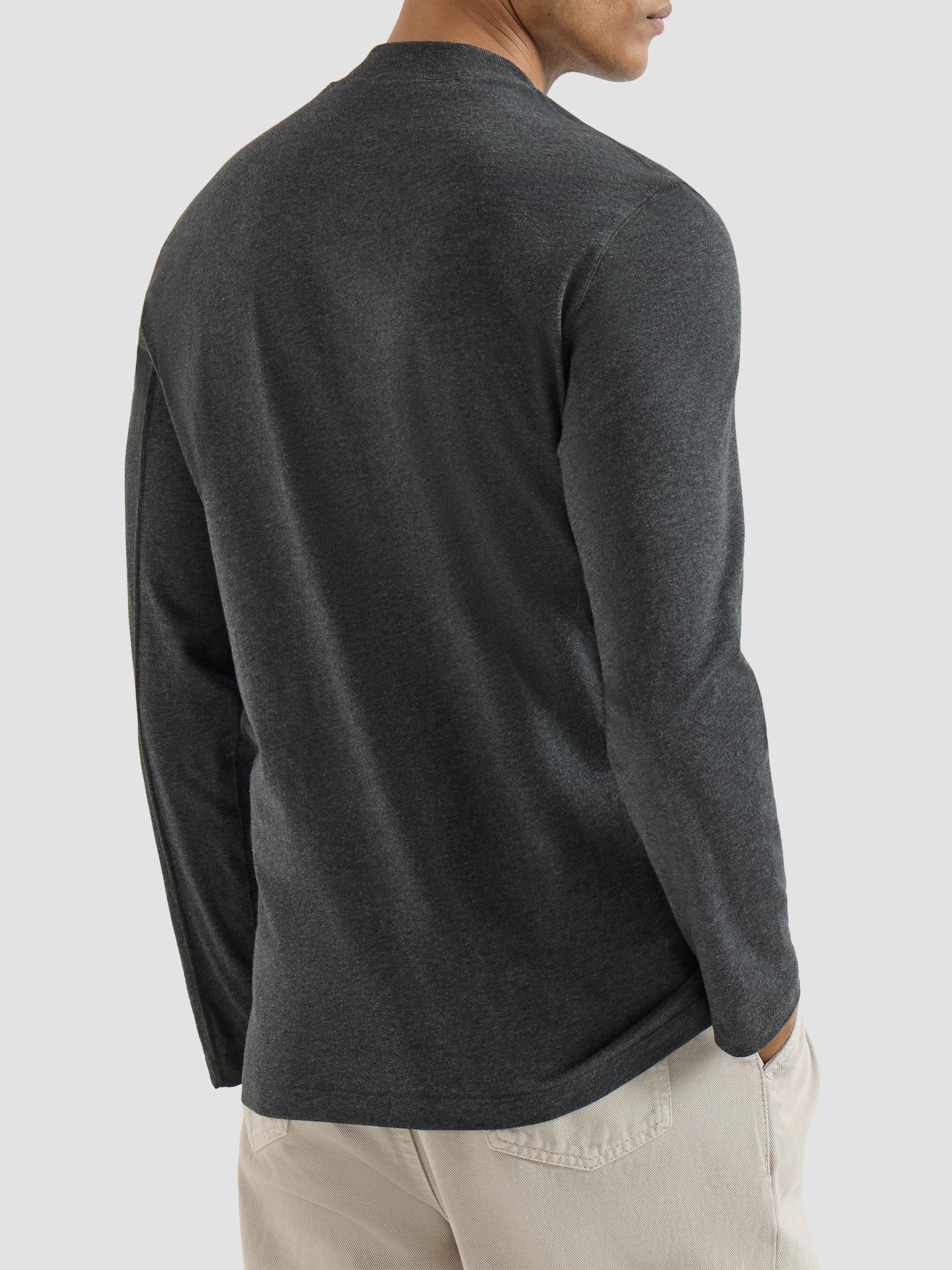 Brunello Cucinelli Cotton Jersey Long Sleeve Mock Neck T-Shirt