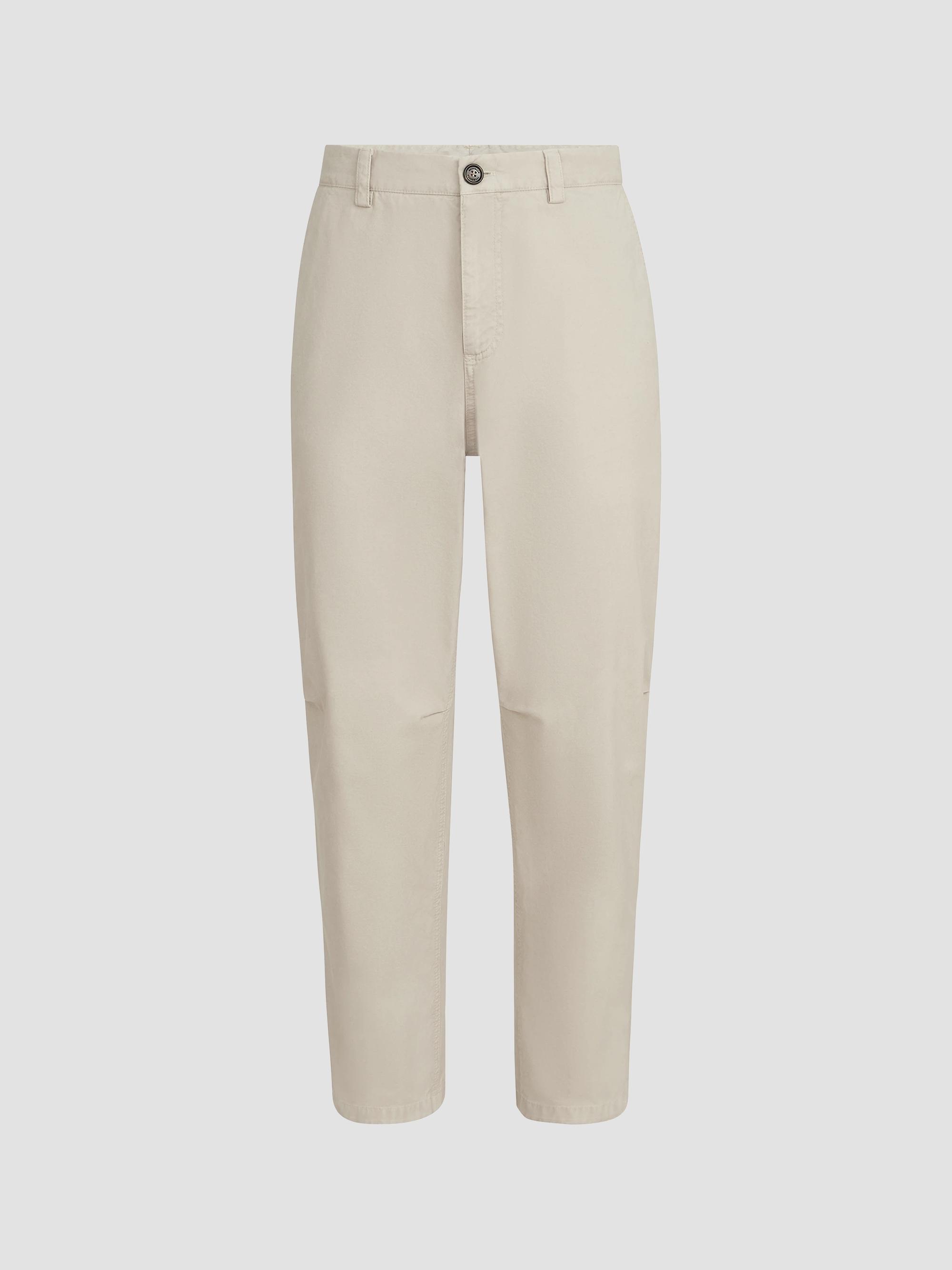 Brunello Cucinelli Men's Garment-Dyed Trousers in Peached Cotton Gabardine - Beige | Thumbnail 7