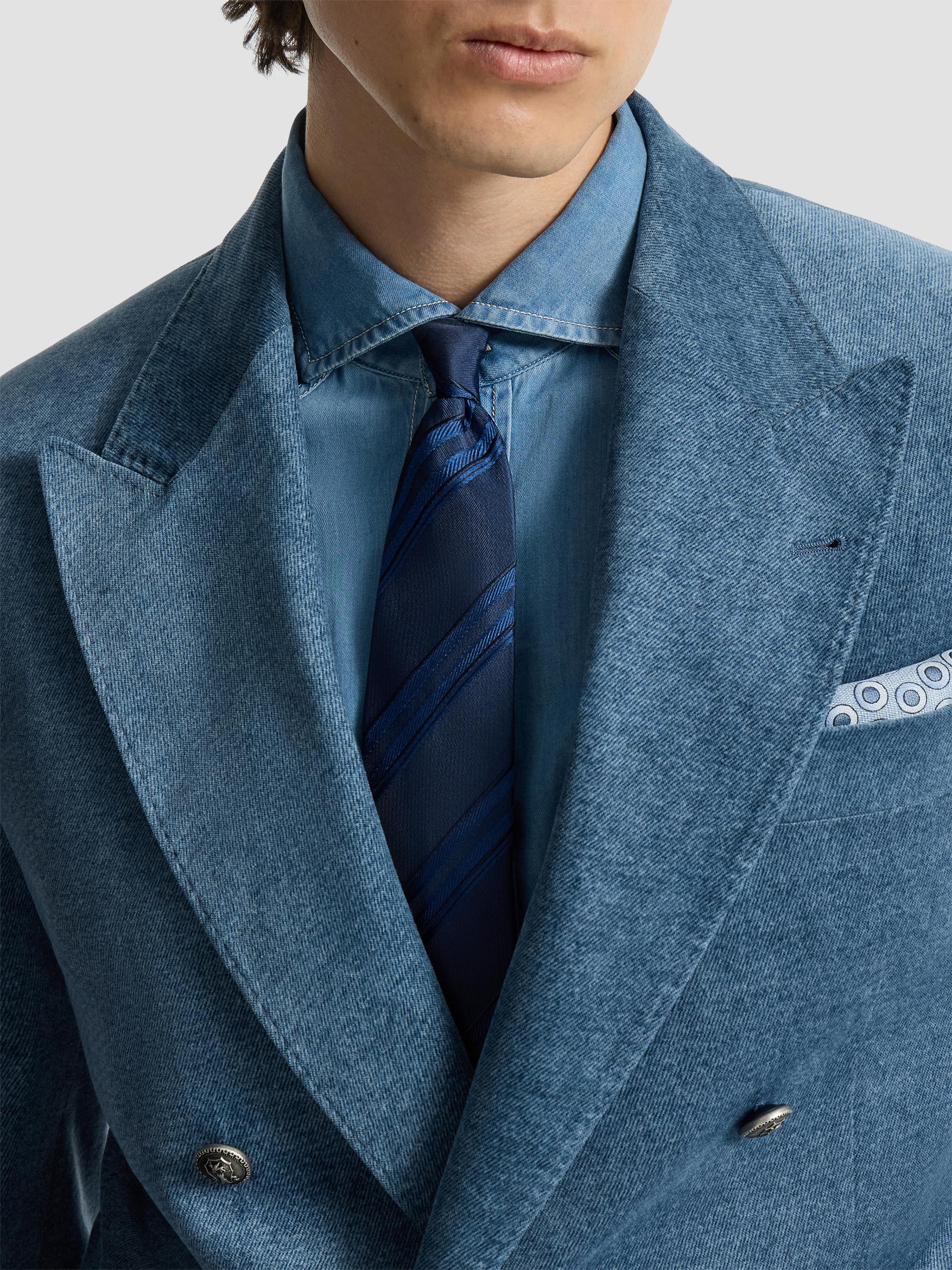 Brunello Cucinelli Textured Striped Silk Tie | Saks Fifth Avenue