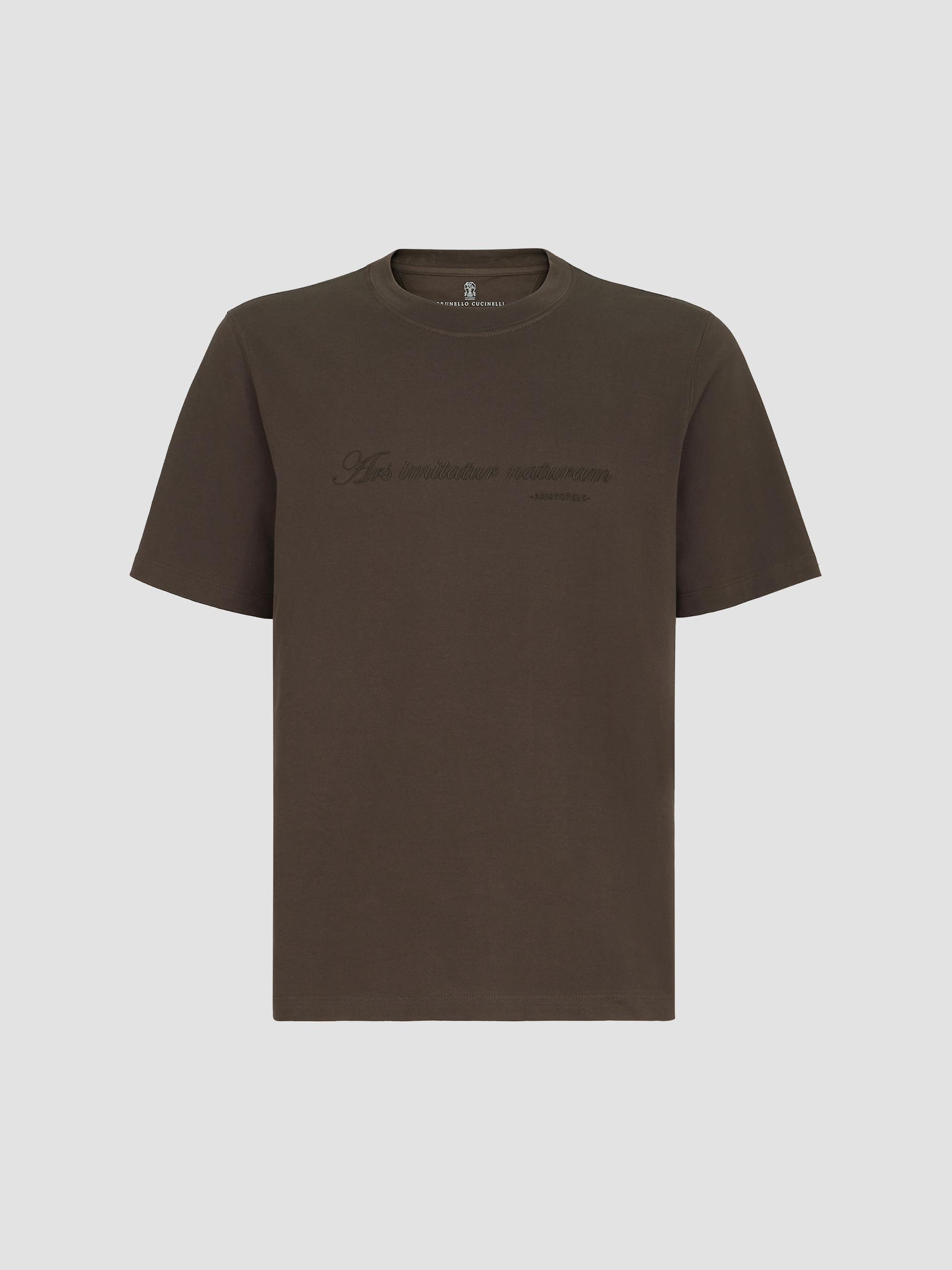 Brunello Cucinelli Cotton Jersey Crew-Neck T-Shirt with Print
