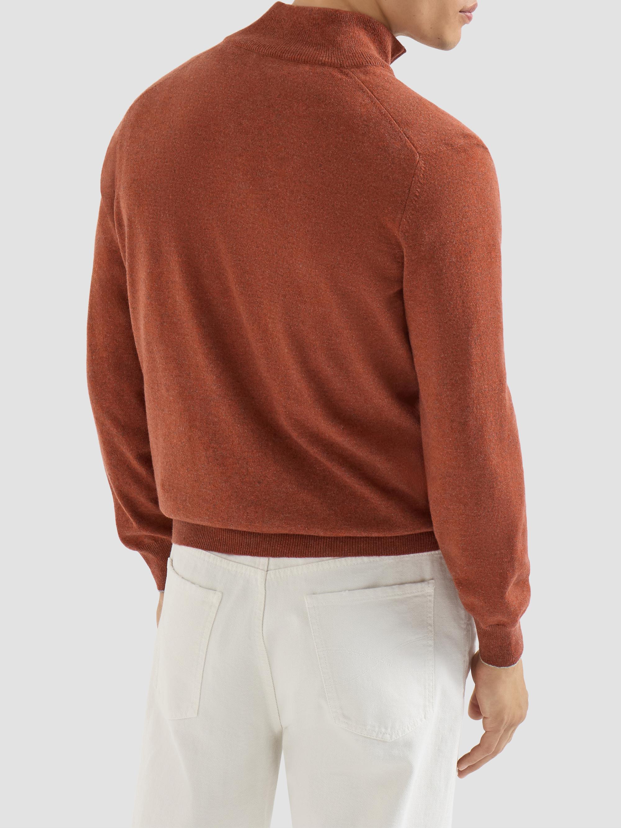 Brunello Cucinelli Mouliné Cashmere Sweater with Half Zip | Saks