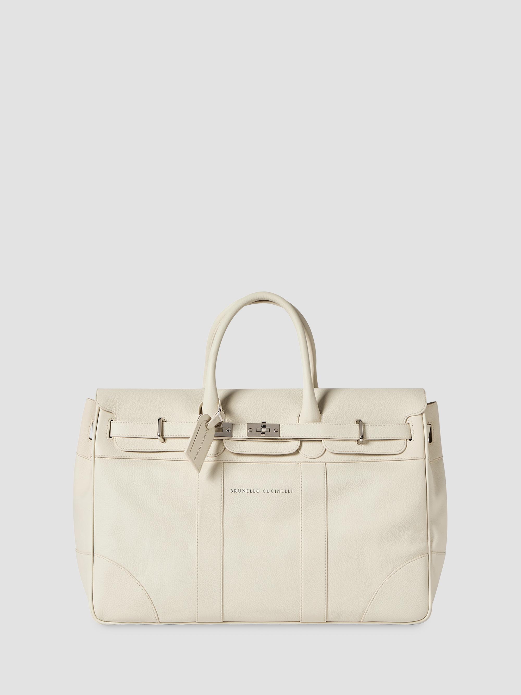 Brunello Cucinelli Men's Grained Calfskin Country Bag - | Thumbnail 6