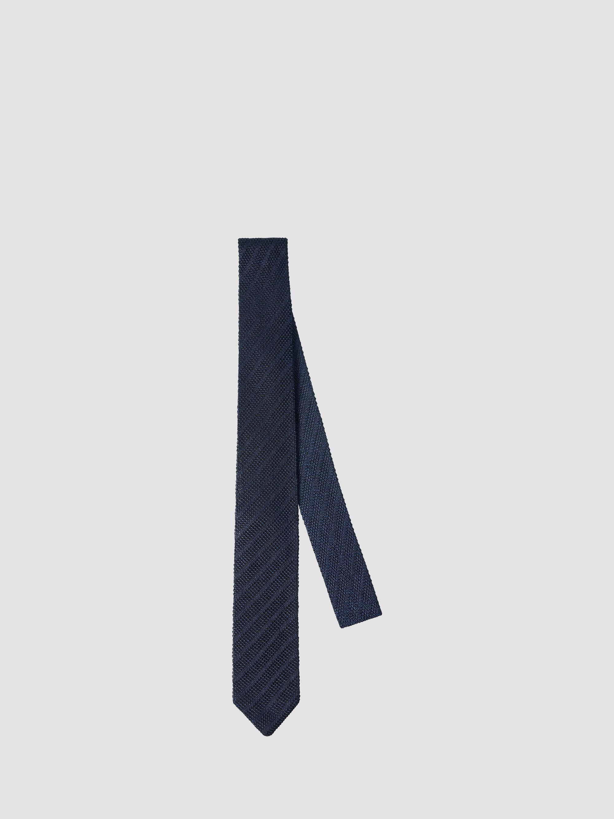 Brunello Cucinelli Men's Textured Silk Tie - Blue
