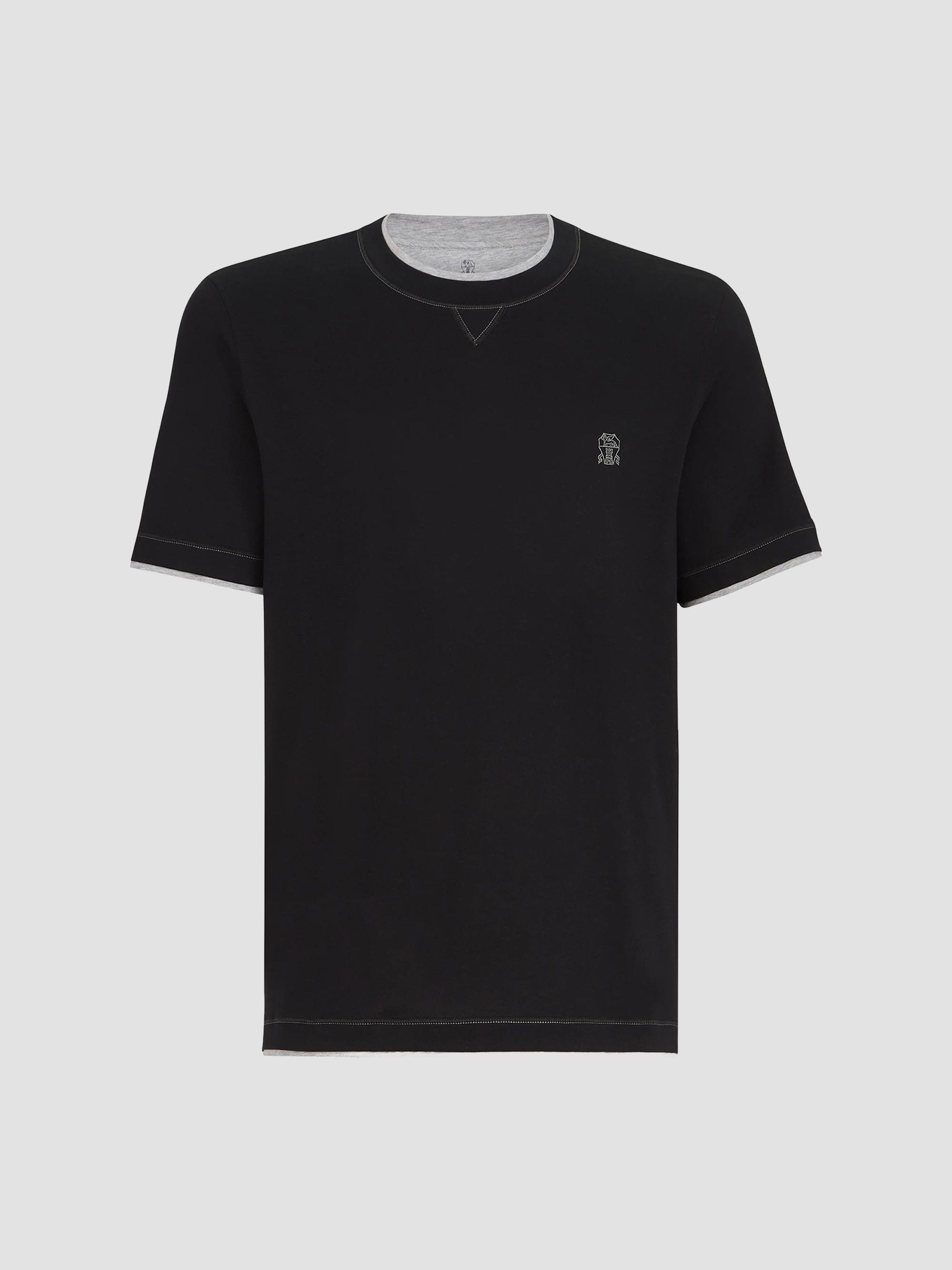Brunello Cucinelli Cotton Jersey Mock-Neck T-Shirt | Saks Fifth Avenue