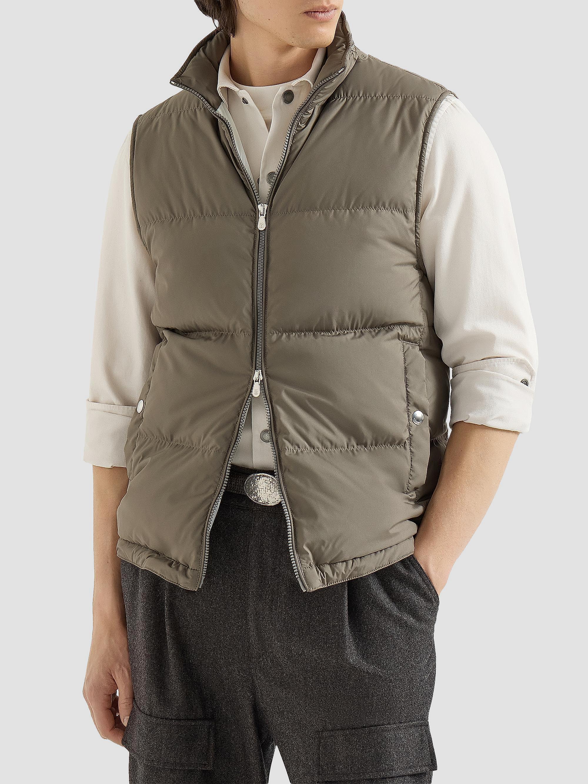 Brunello Cucinelli Lightweight Techno Fabric Down Vest with