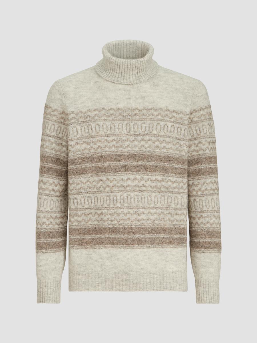 Brunello Cucinelli Alpaca, Cashmere and Wool Nordic Jacquard