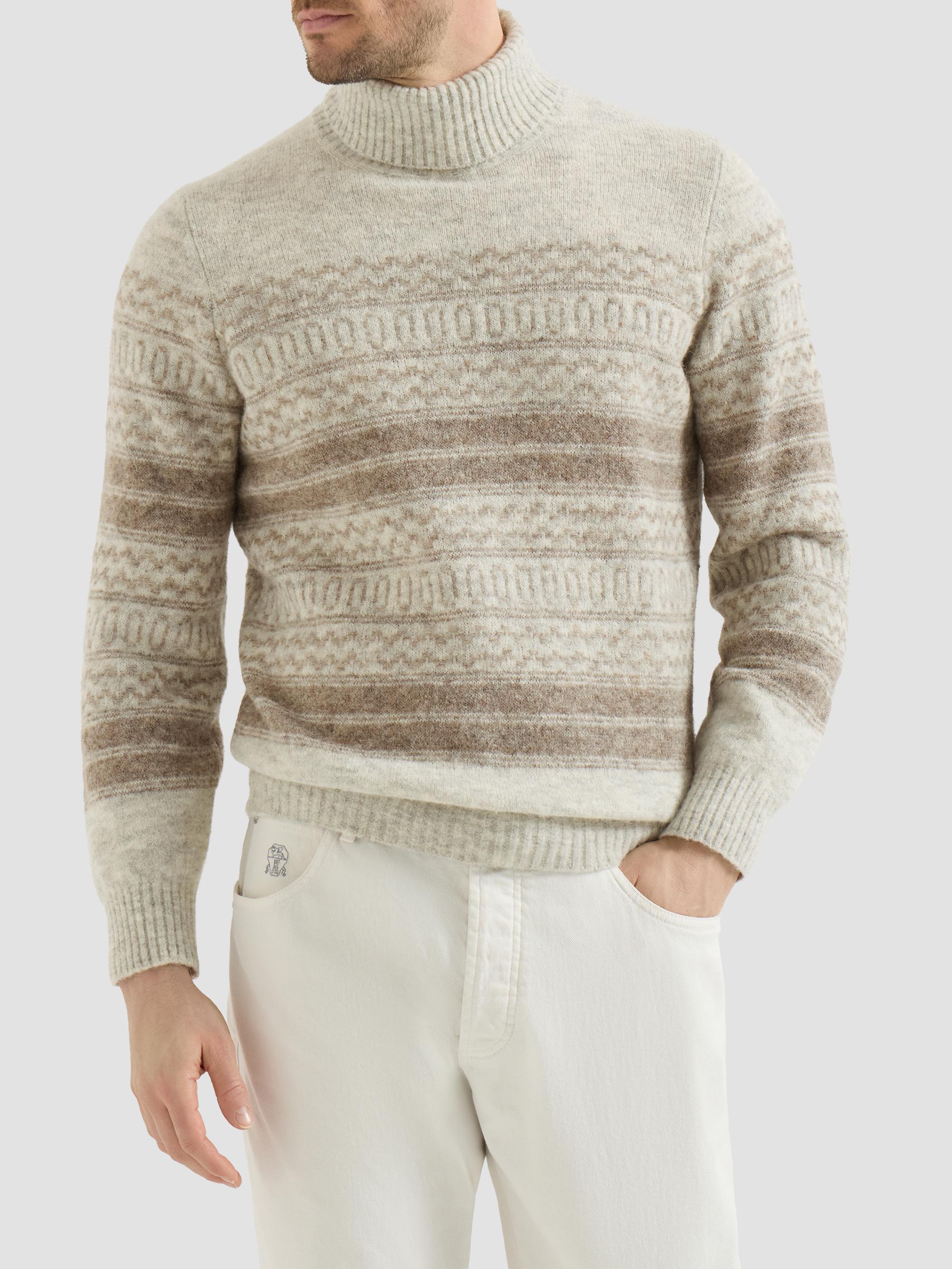 Brunello Cucinelli Alpaca, Cashmere and Wool Nordic Jacquard