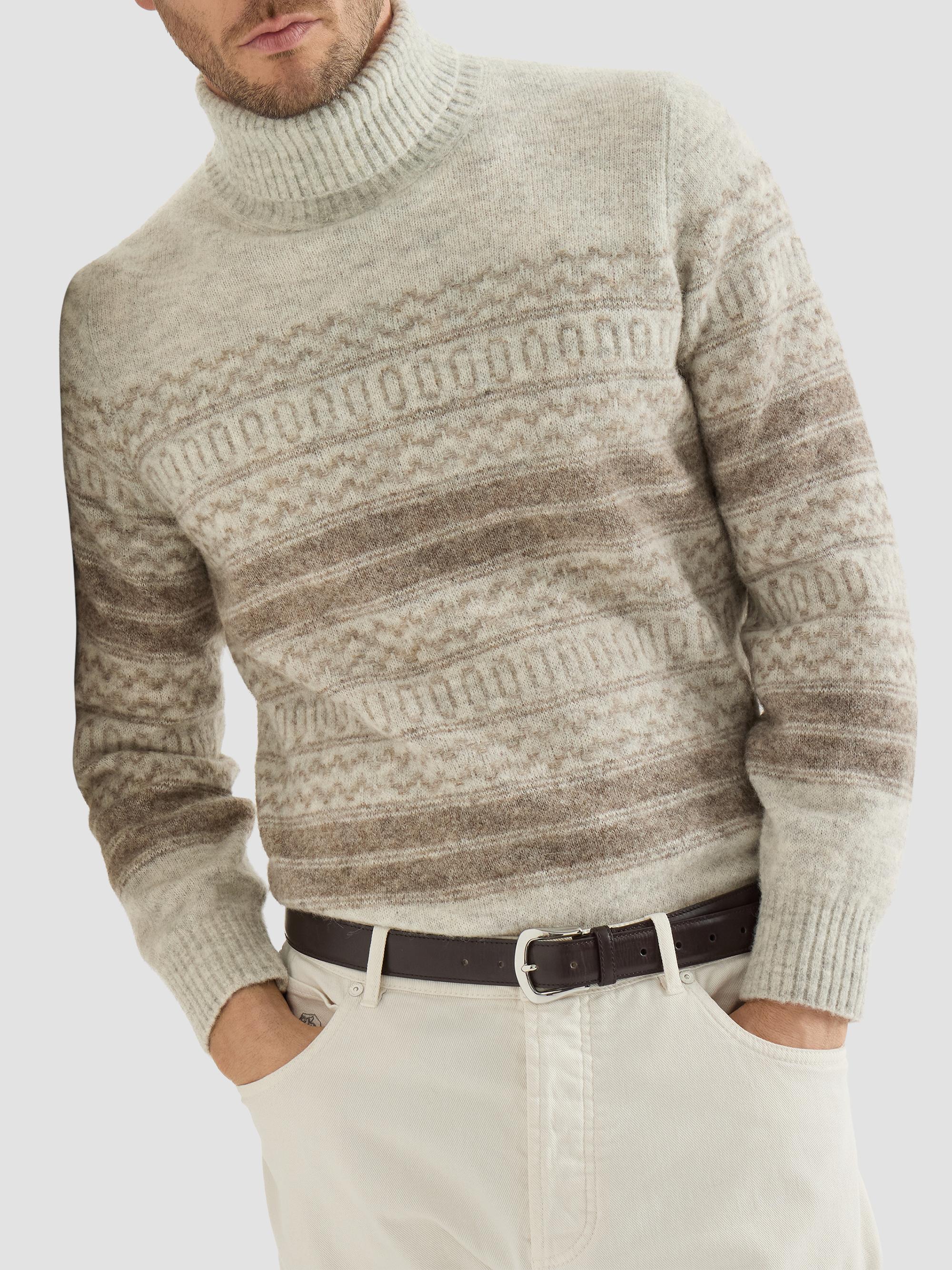 Brunello Cucinelli Alpaca, Cashmere and Wool Nordic Jacquard