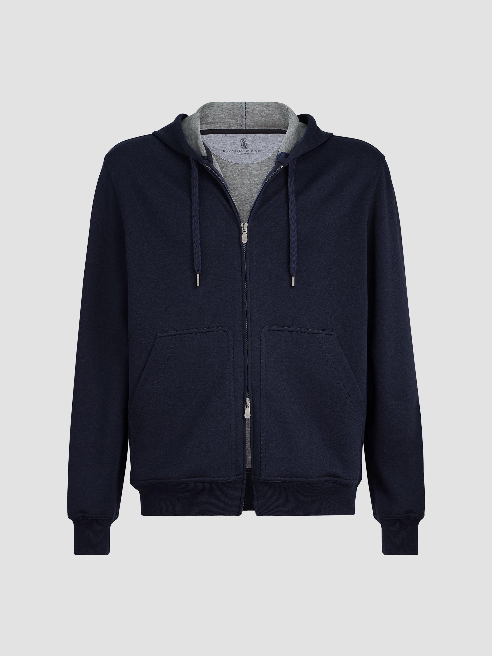Brunello Cucinelli フーディー カットソー ブルネロクチネリ Brunello Cucinelli Cotton English Rib Knit Hooded Sweatshirt with