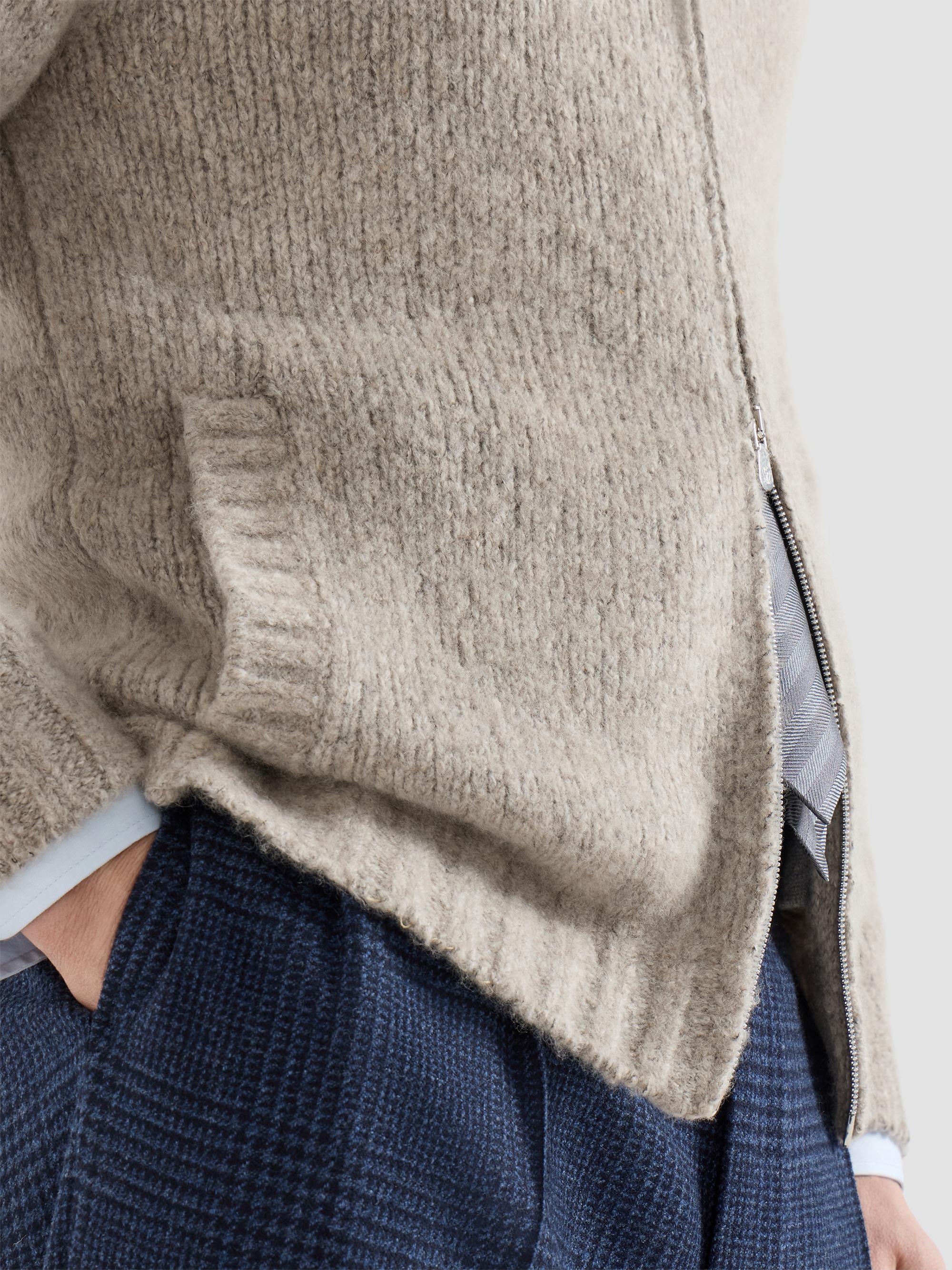 Brunello Cucinelli Cashmere and Silk High-Neck Cardigan | Saks
