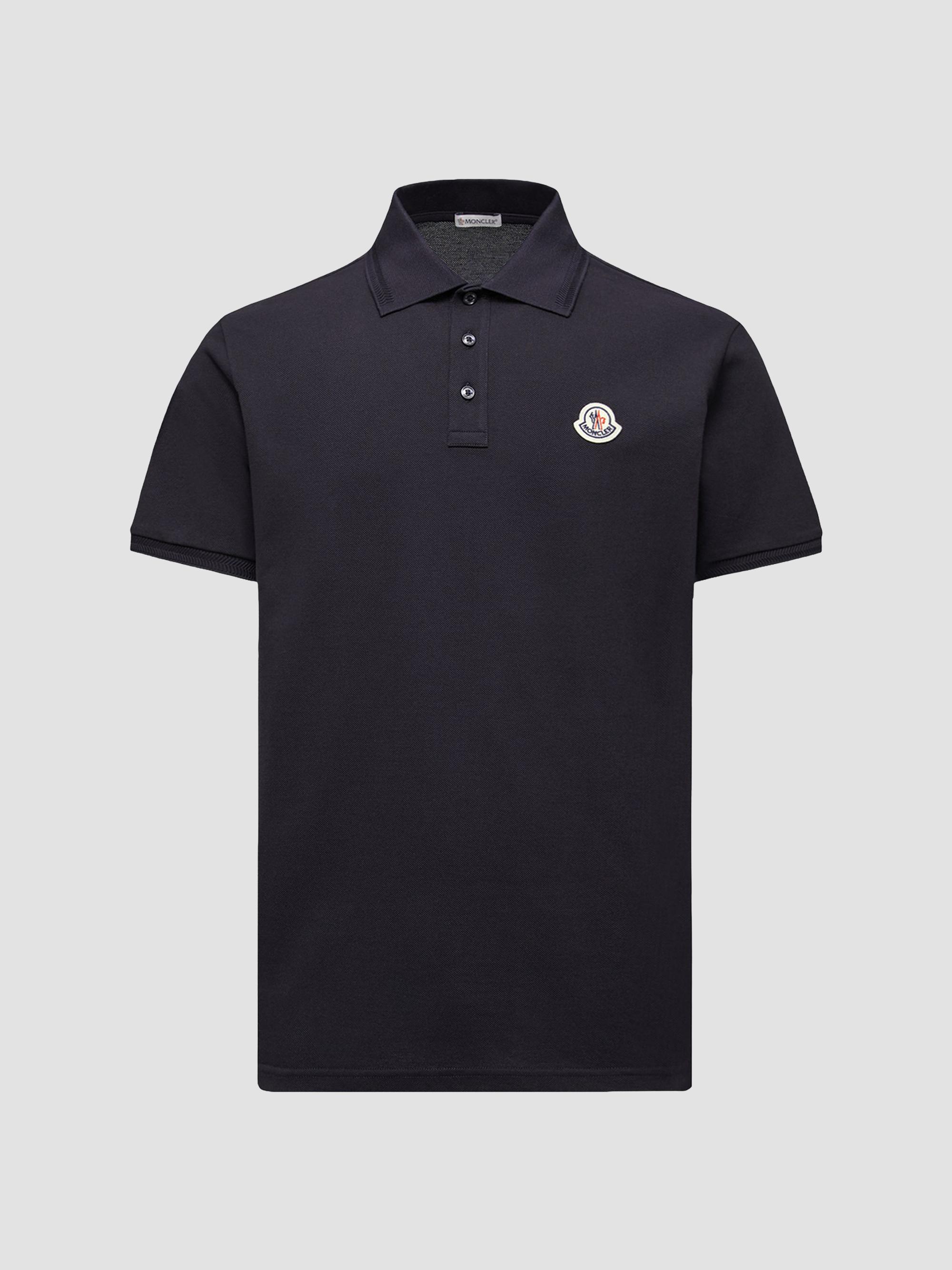 Moncler Men's Polo Shirt in Cotton Piquet - Night Blue | Thumbnail 5