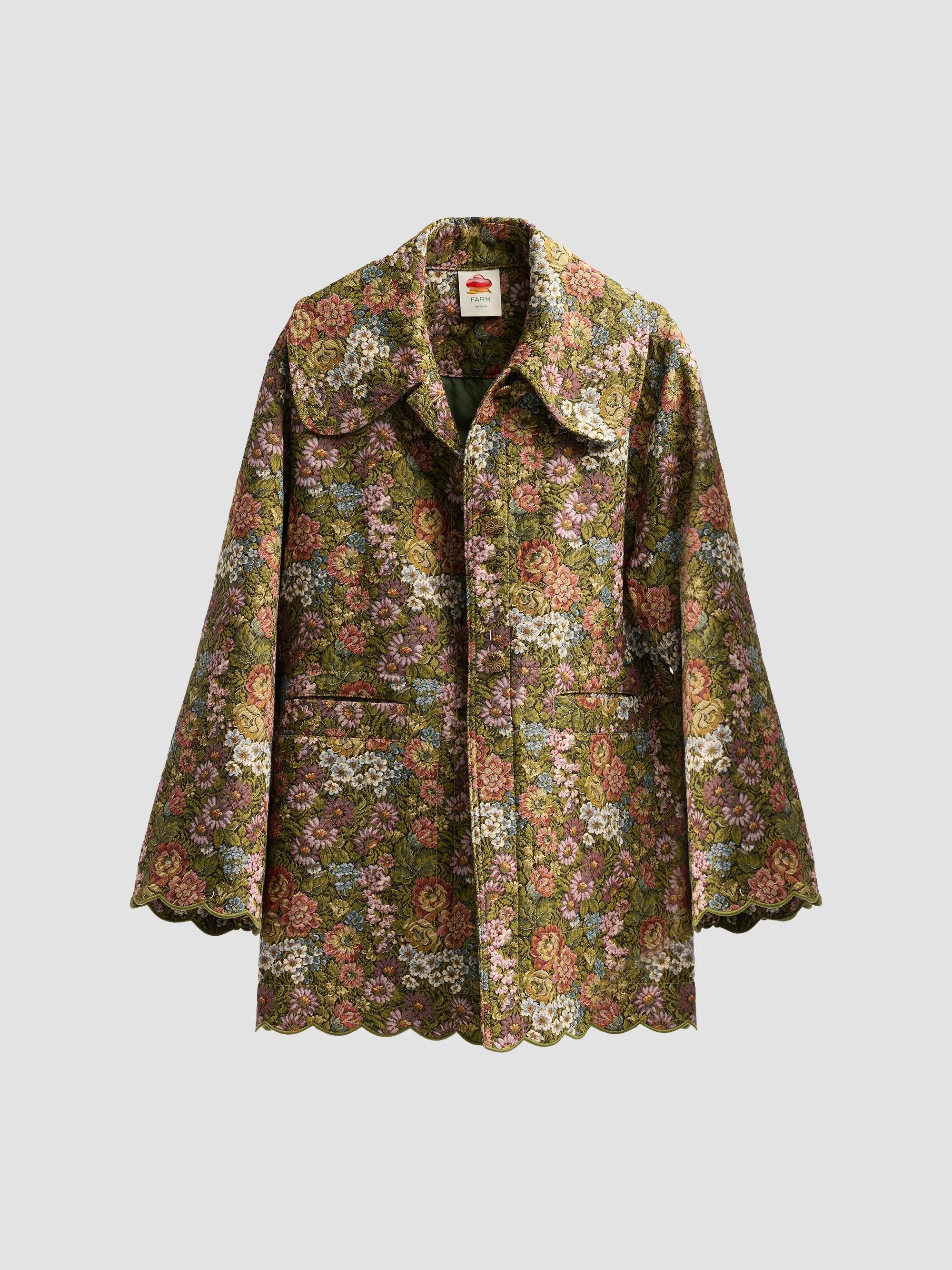 Farm Rio Floral Jacquard Trench Coat | Saks Fifth Avenue