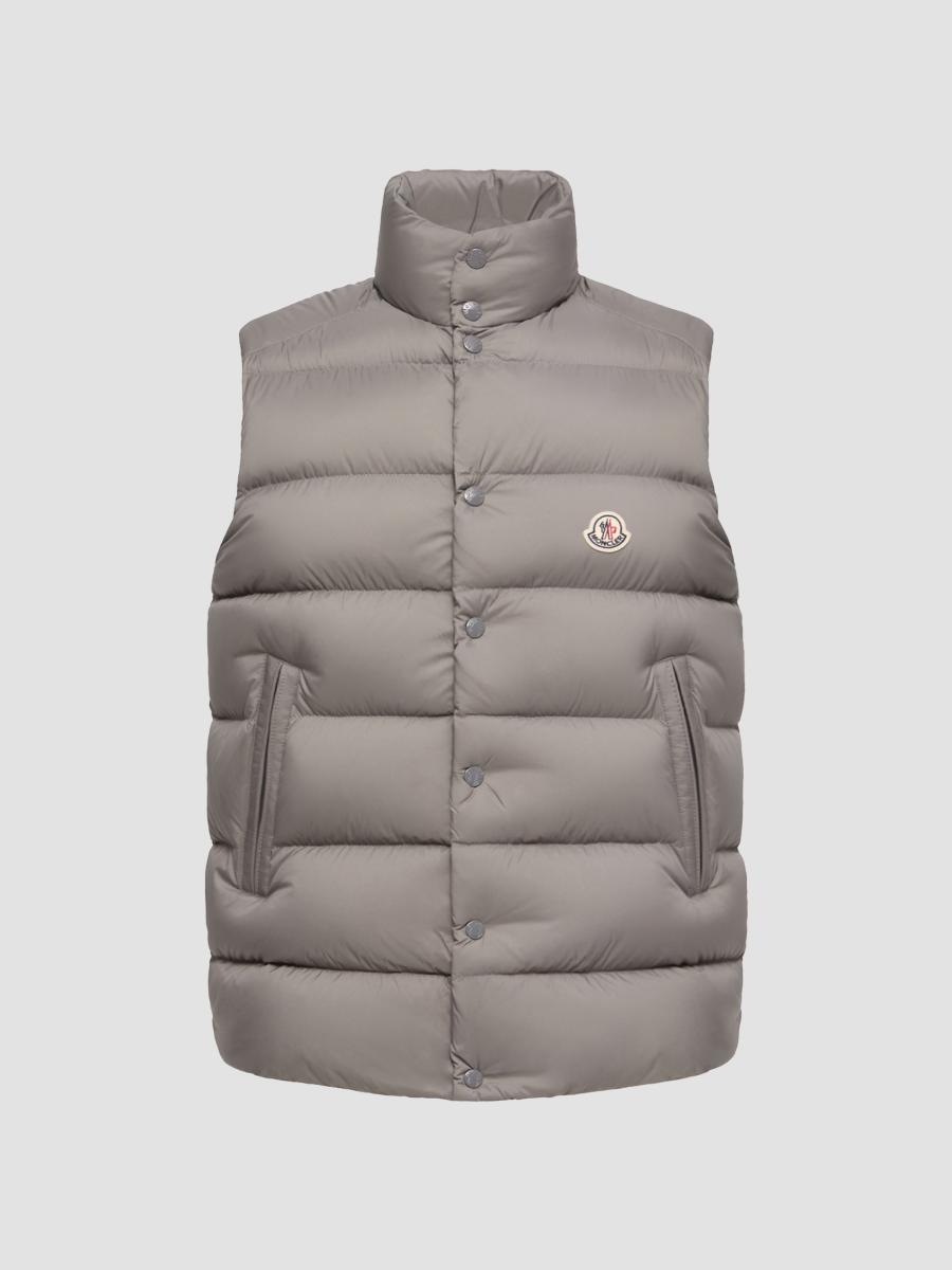 Moncler Men's Tibb Puffer Vest In Gray