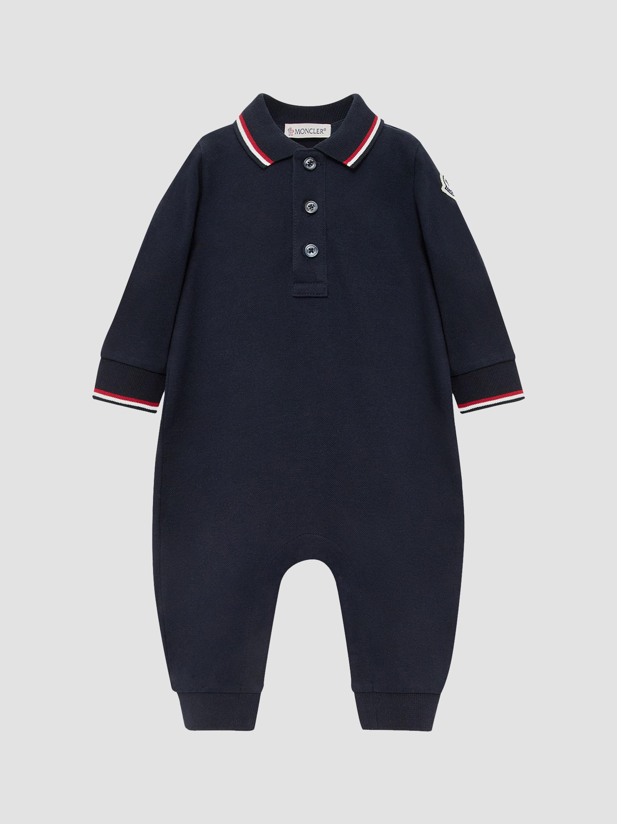 Moncler Baby Boy's Grow in Cotton Piquet - Navy Blue 18 Months
