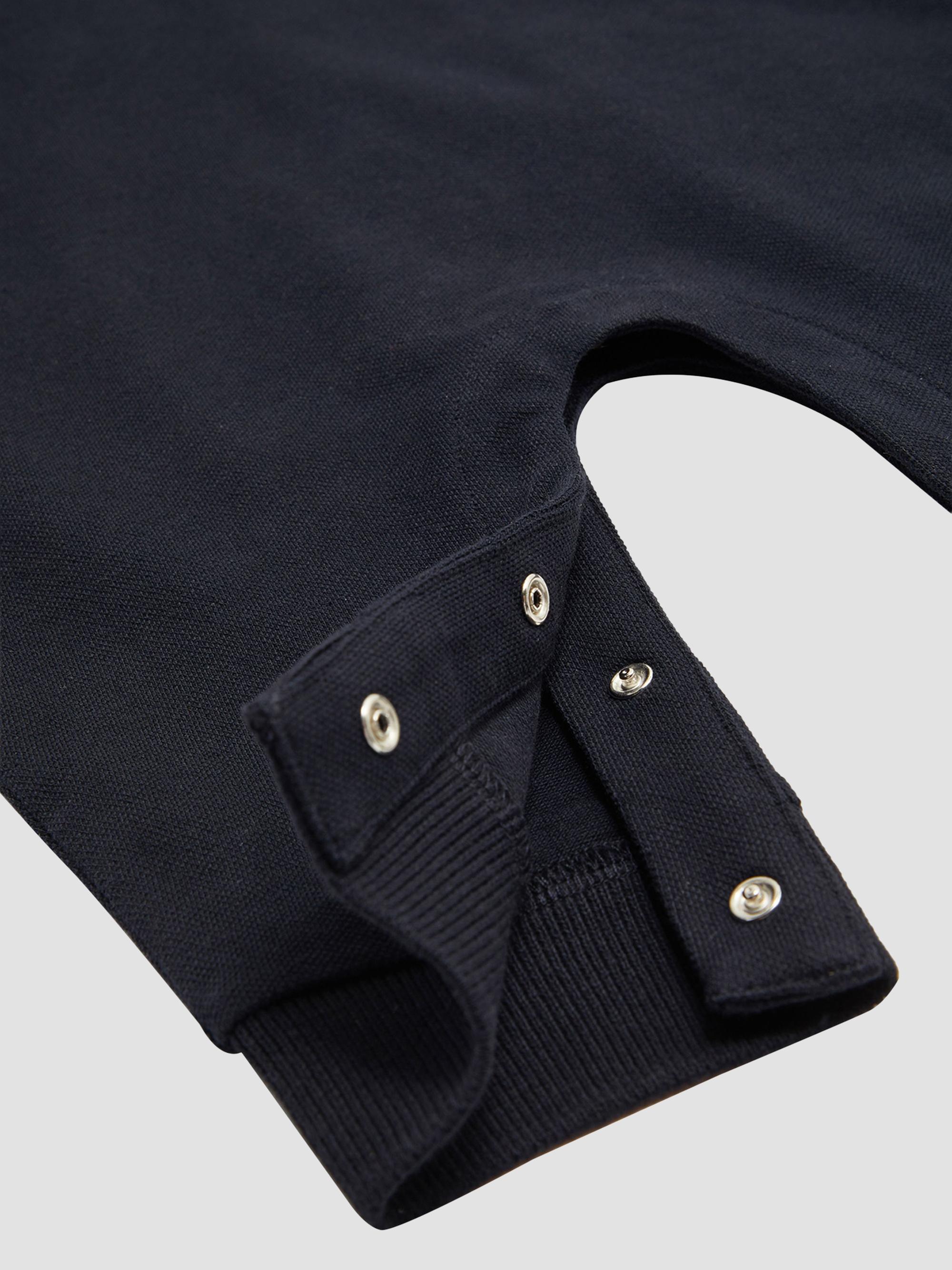 Moncler Baby Boy's Grow in Cotton Piquet - Navy Blue 18 Months | Thumbnail 4