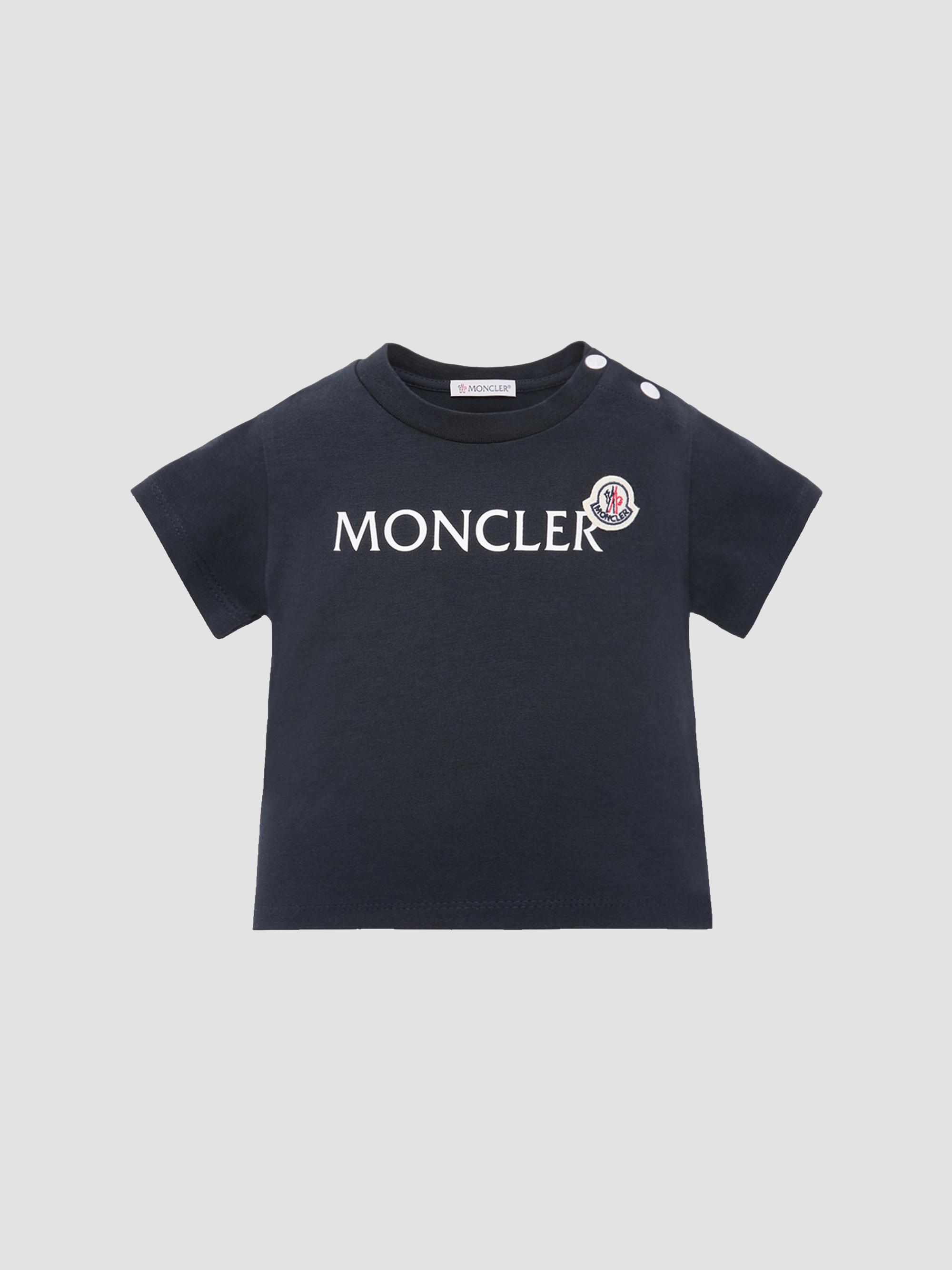 Moncler Baby Boy's & Little Boy's Crew Neck in Cotton Jersey - Night Blue
