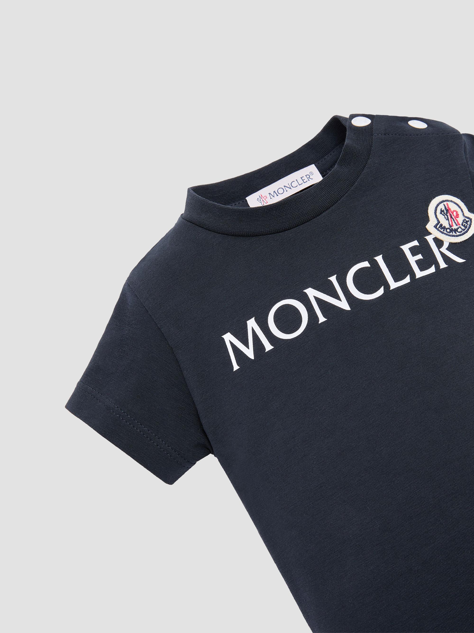 Moncler Baby Boy's & Little Boy's Crew Neck in Cotton Jersey - Night Blue | Thumbnail 3