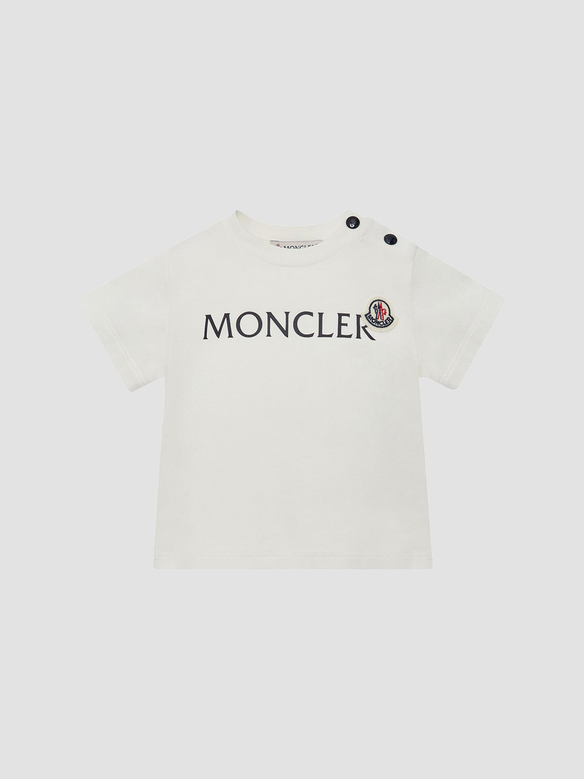 Moncler Baby Boy's & Little Boy's Crew Neck in Cotton Jersey - White | Thumbnail 4