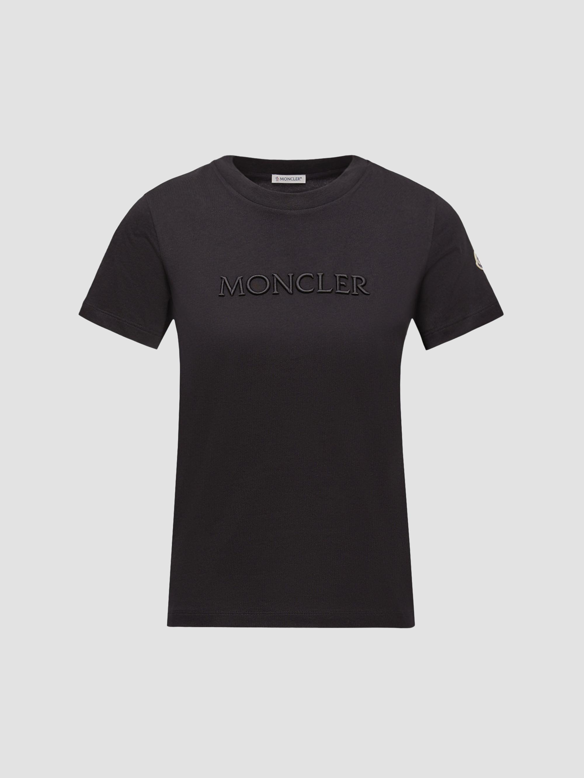Moncler Women's Crew Neck in Cotton - Black | Thumbnail 5