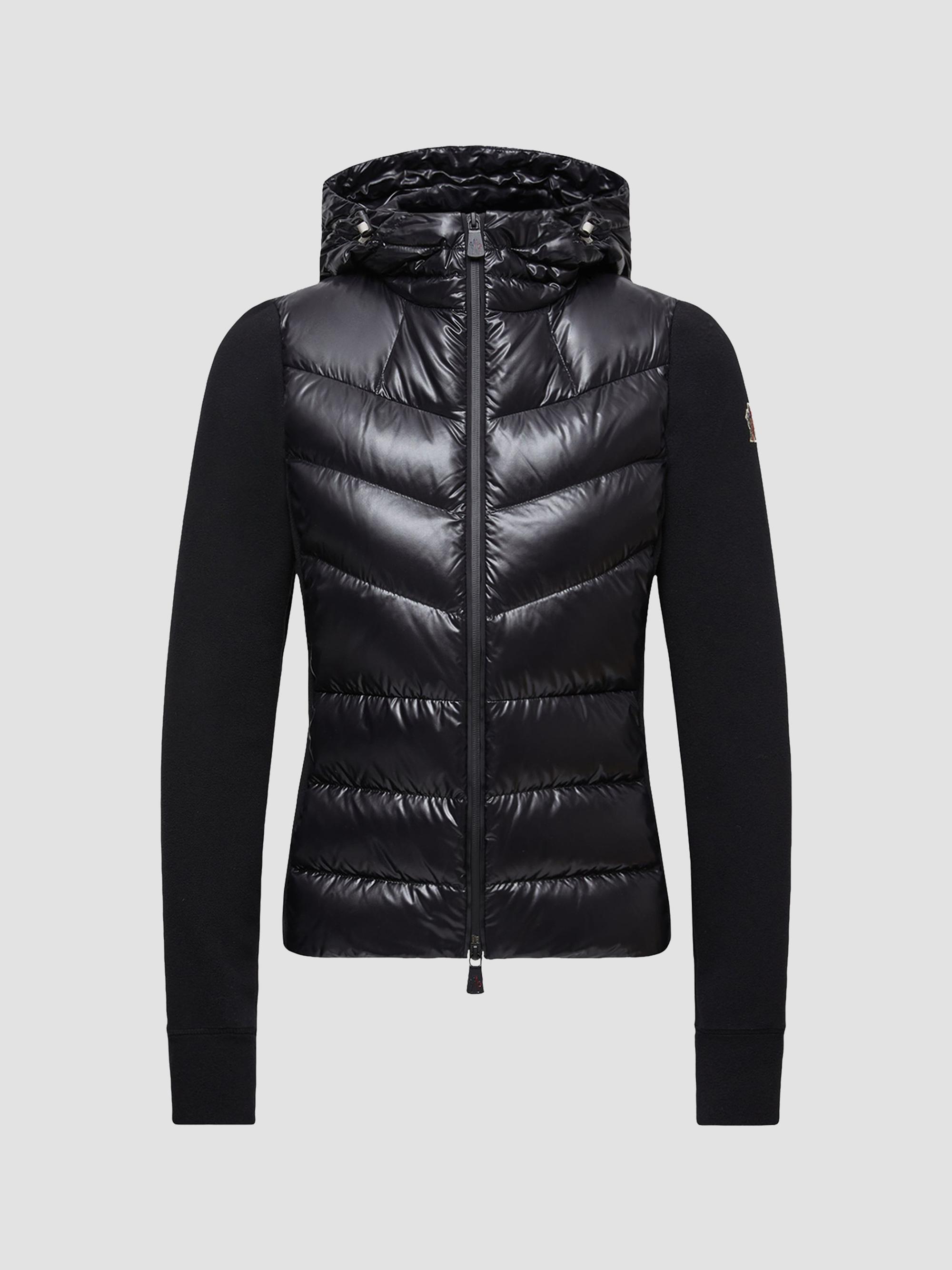 Moncler Padded Down Knit Zip Up Cardigan | Saks Fifth Avenue