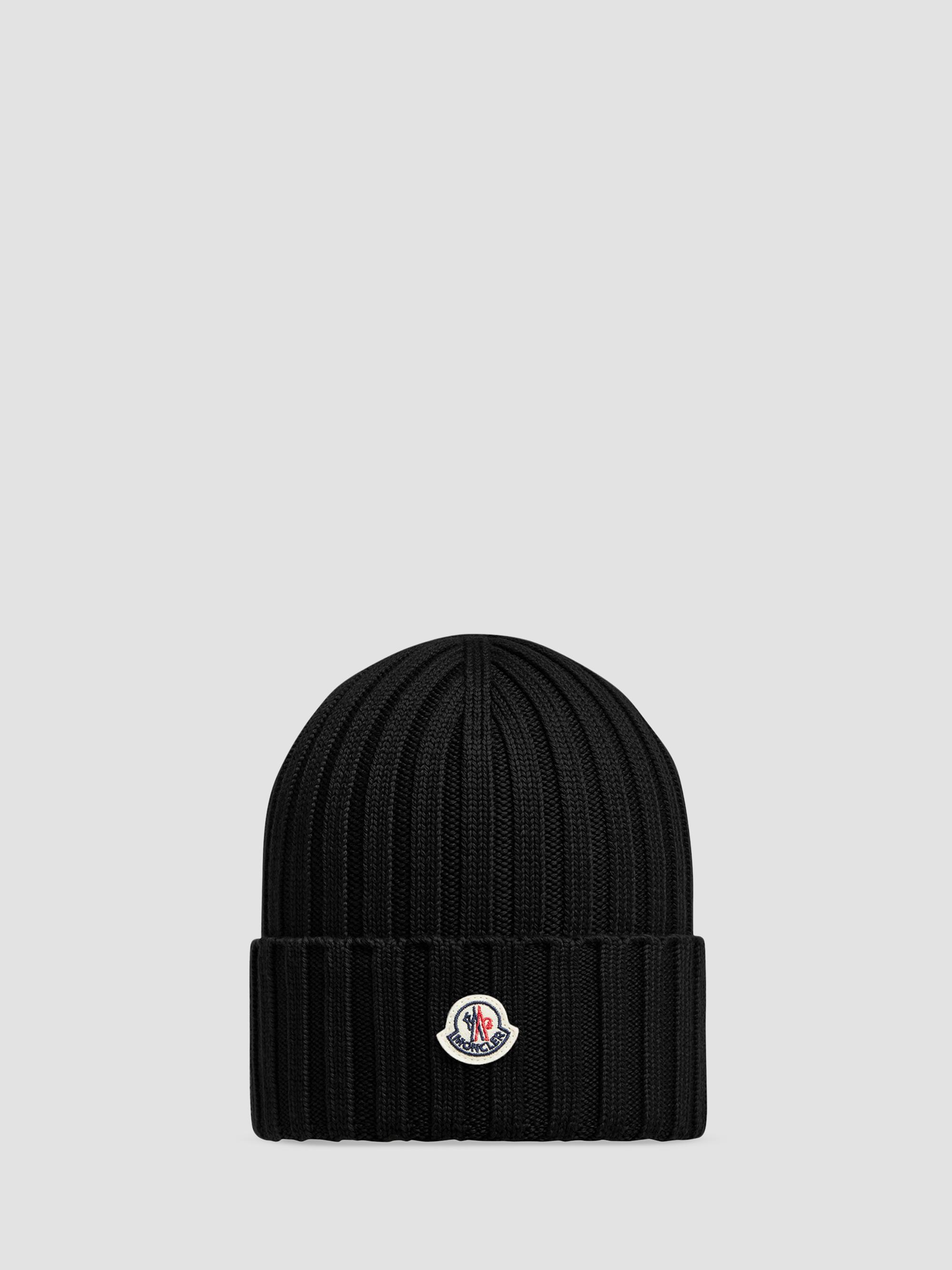 Moncler Women's Beanie Hat in Wool - Black | Thumbnail 4