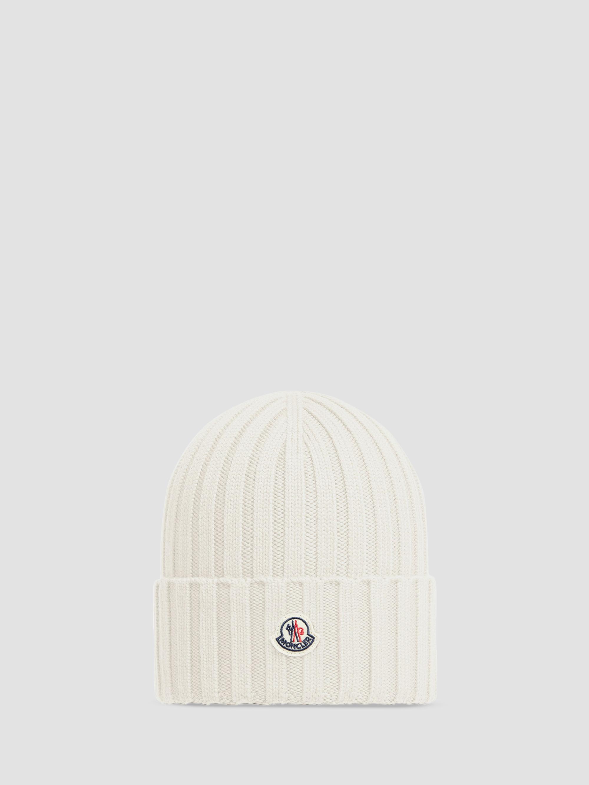 Moncler Women's Beanie Hat in Wool - White | Thumbnail 4