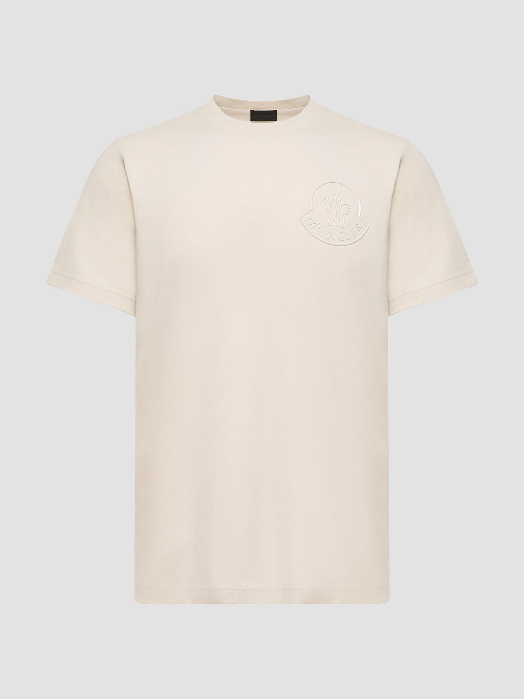 Moncler Men's Crew-Neck T-Shirt in Cotton - White