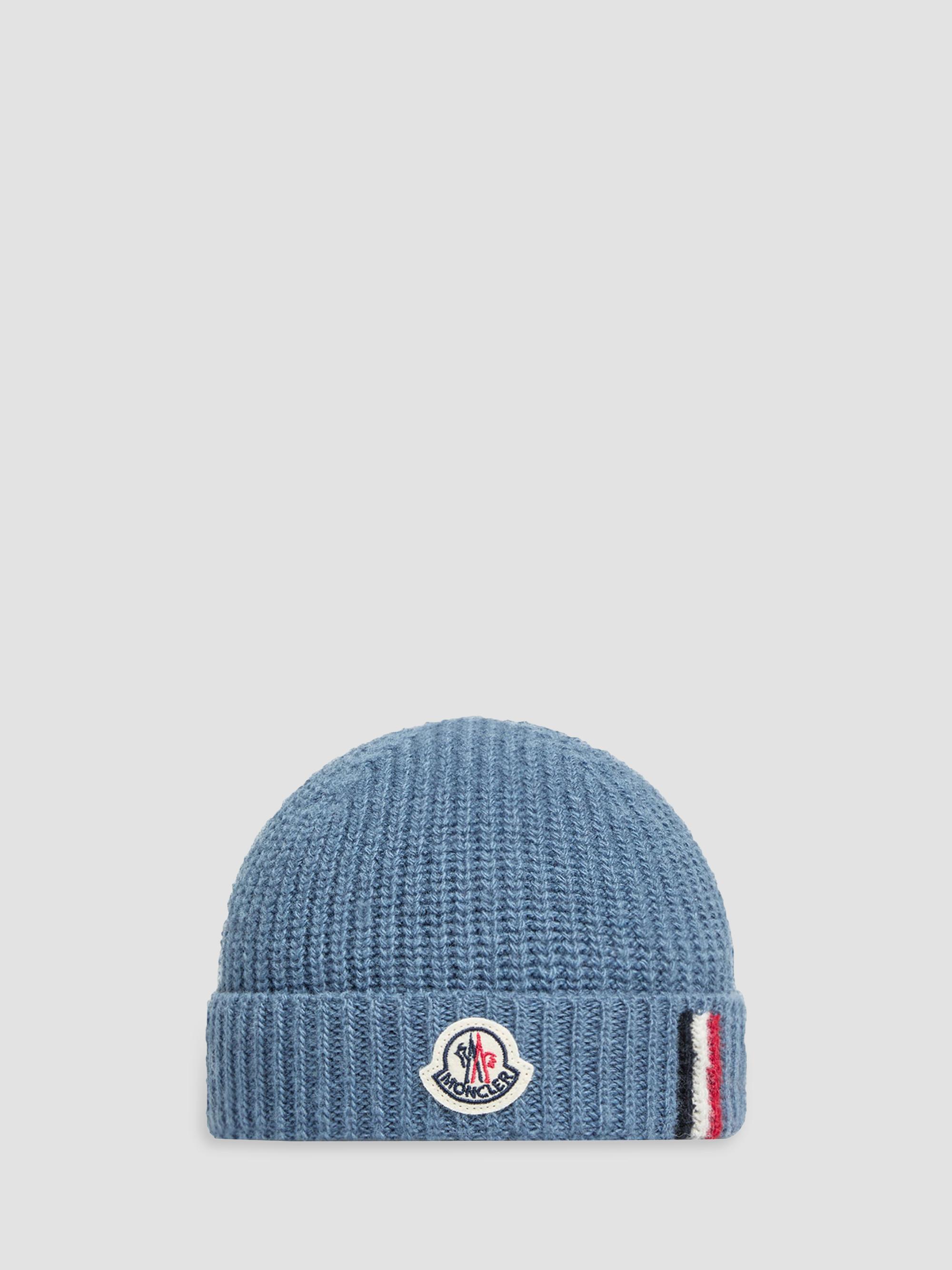 Moncler Baby Boy's & Little Boy's Beanie Hat in Wool - Cobalt Blue