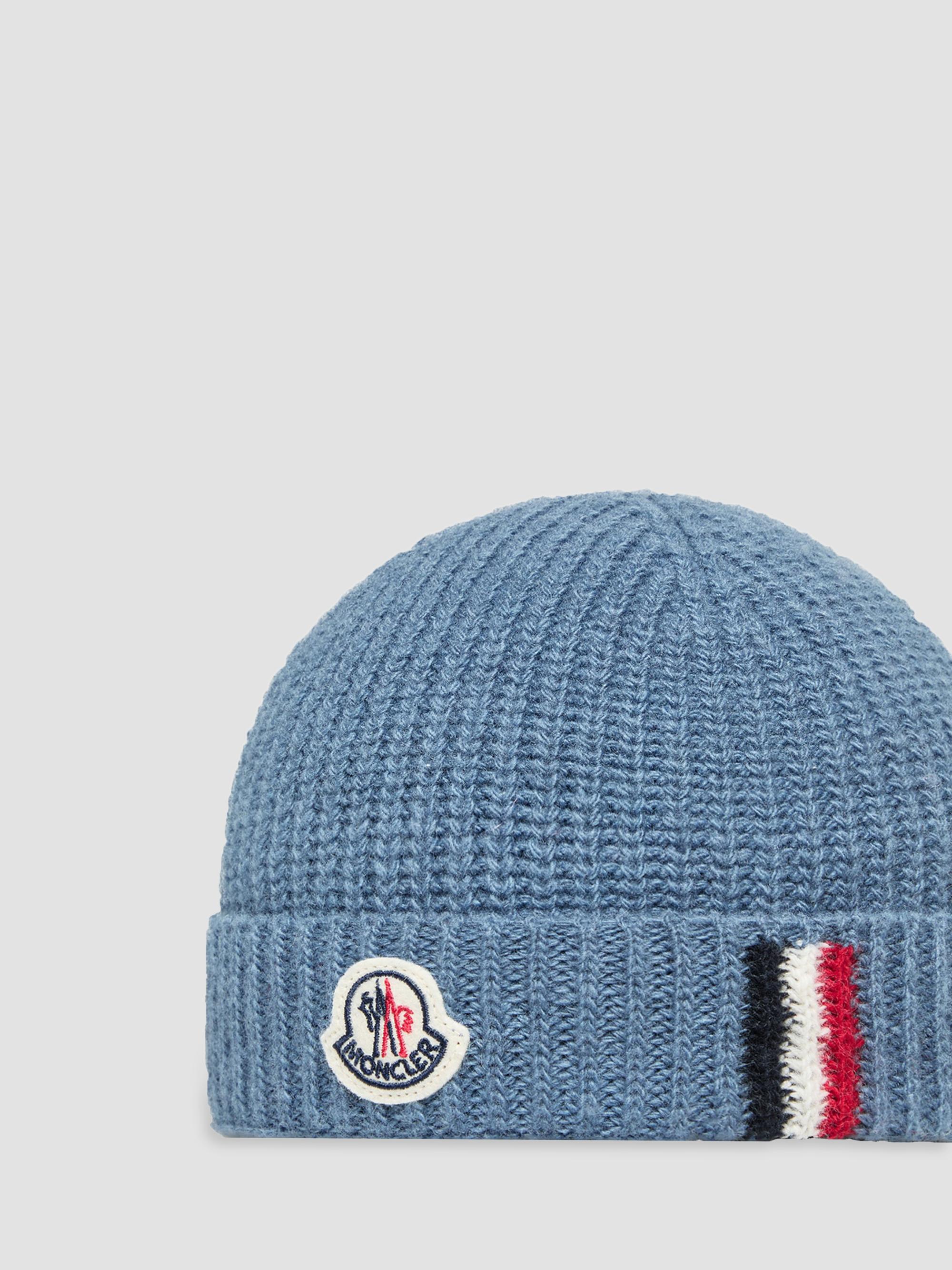 Moncler Baby Boy's & Little Boy's Beanie Hat in Wool - Cobalt Blue | Thumbnail 3