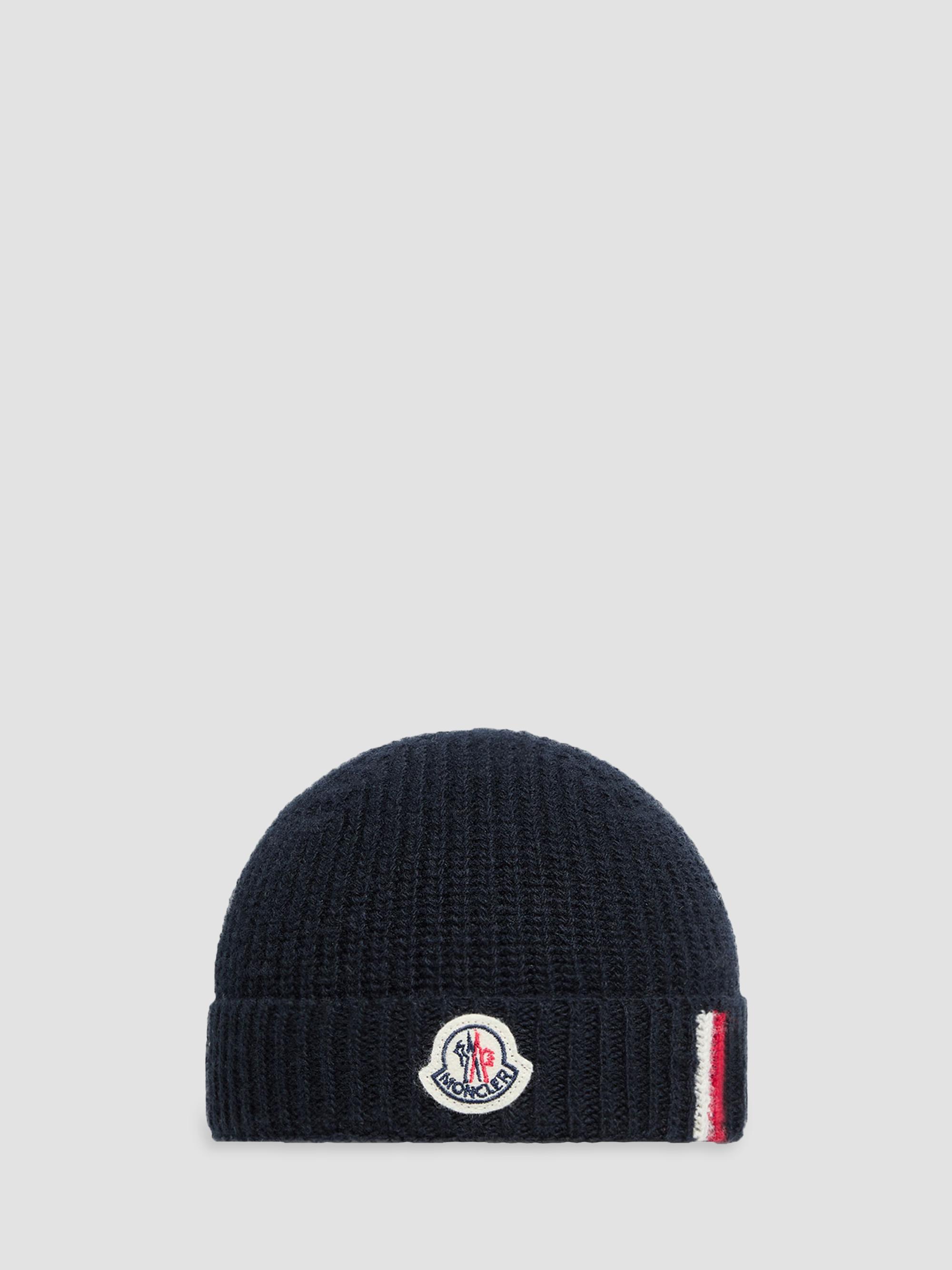Moncler Baby Boy's & Little Boy's Beanie Hat in Wool - Navy Blue