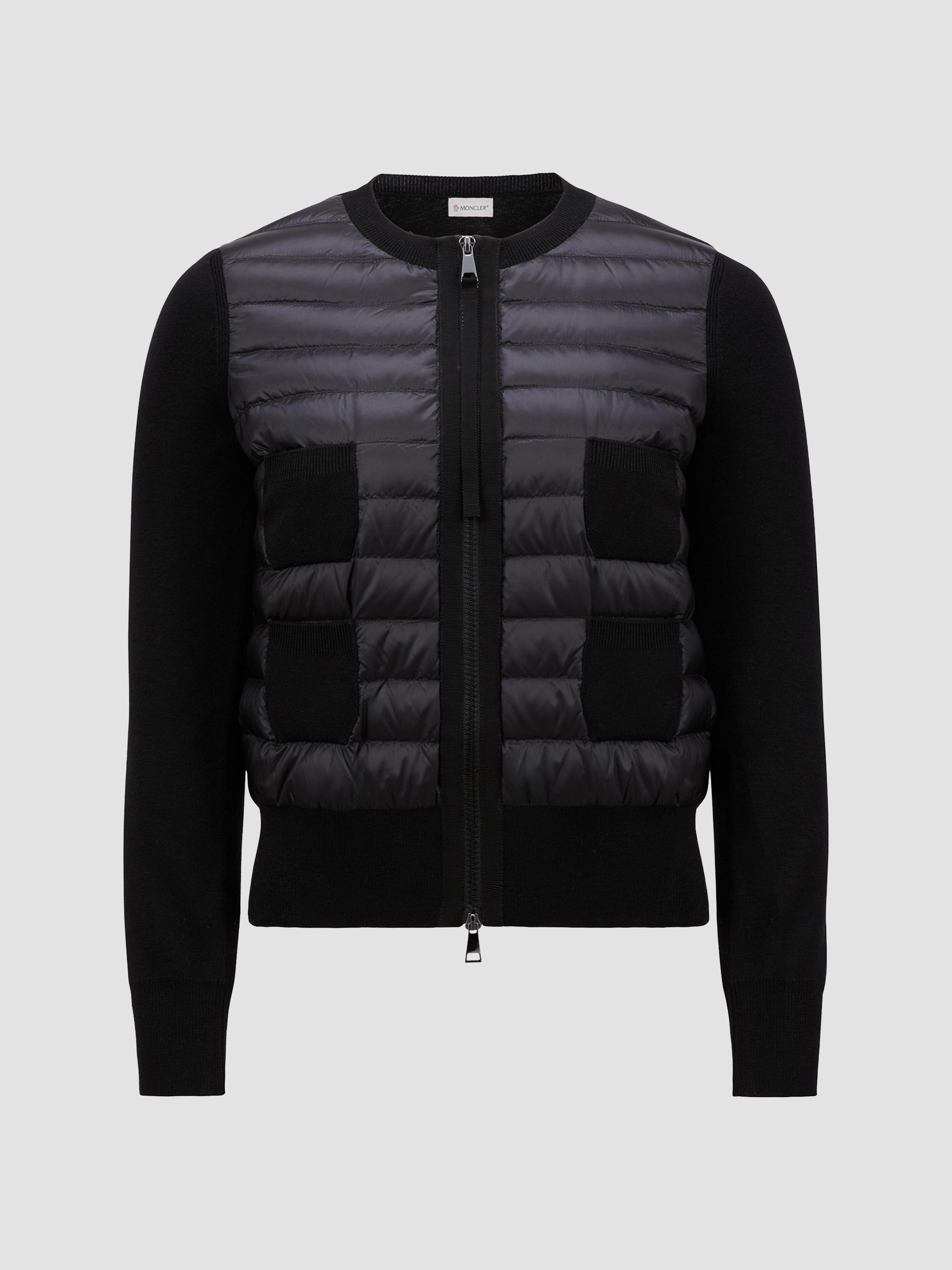 Moncler Padded Down Knit Zip Up Cardigan | Saks Fifth Avenue