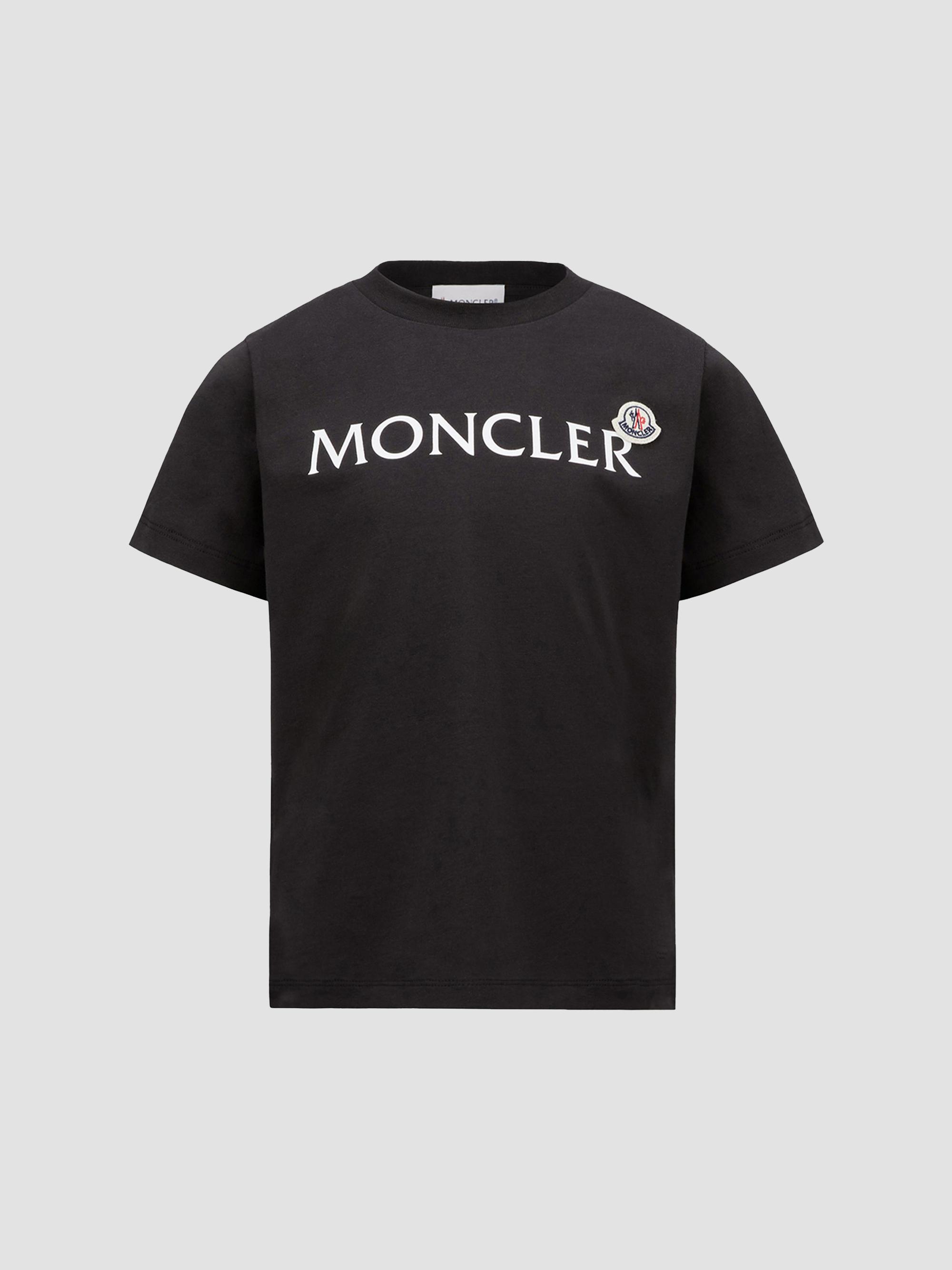 Moncler Little Boy's & Boy's Crew Neck in Cotton - Black | Thumbnail 4