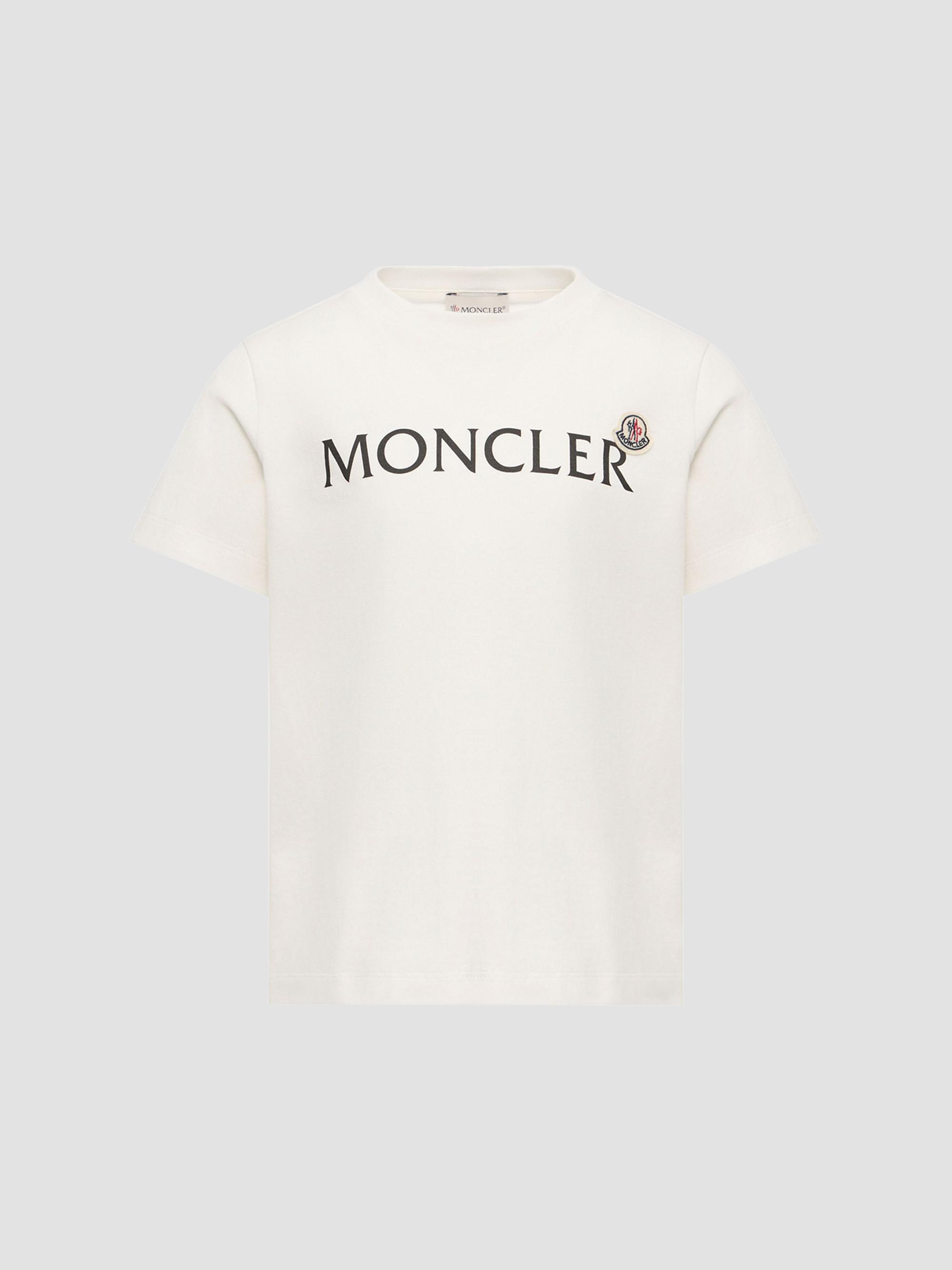 Moncler Little Boy's & Boy's Crew Neck in Cotton - White | Thumbnail 4
