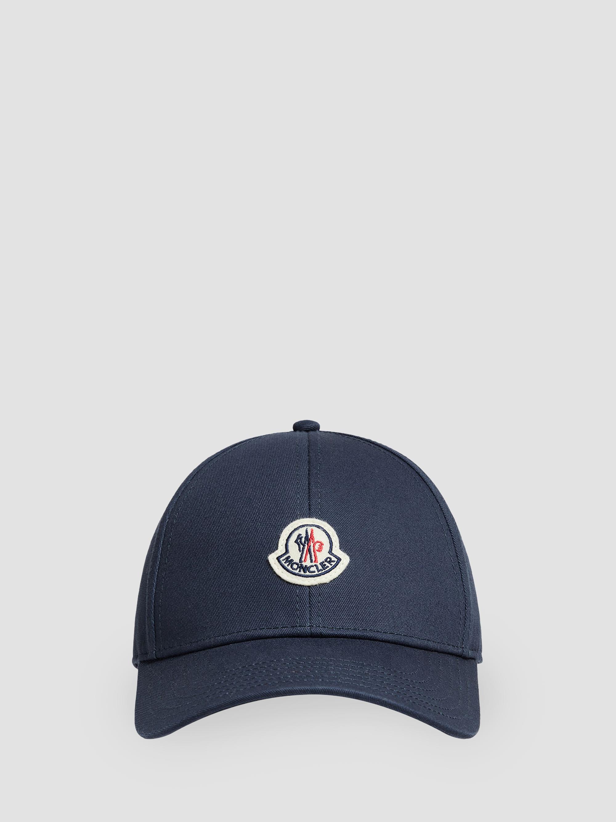 Moncler Men's Baseball Hat in Cotton Gabardine - Navy Blue | Thumbnail 5