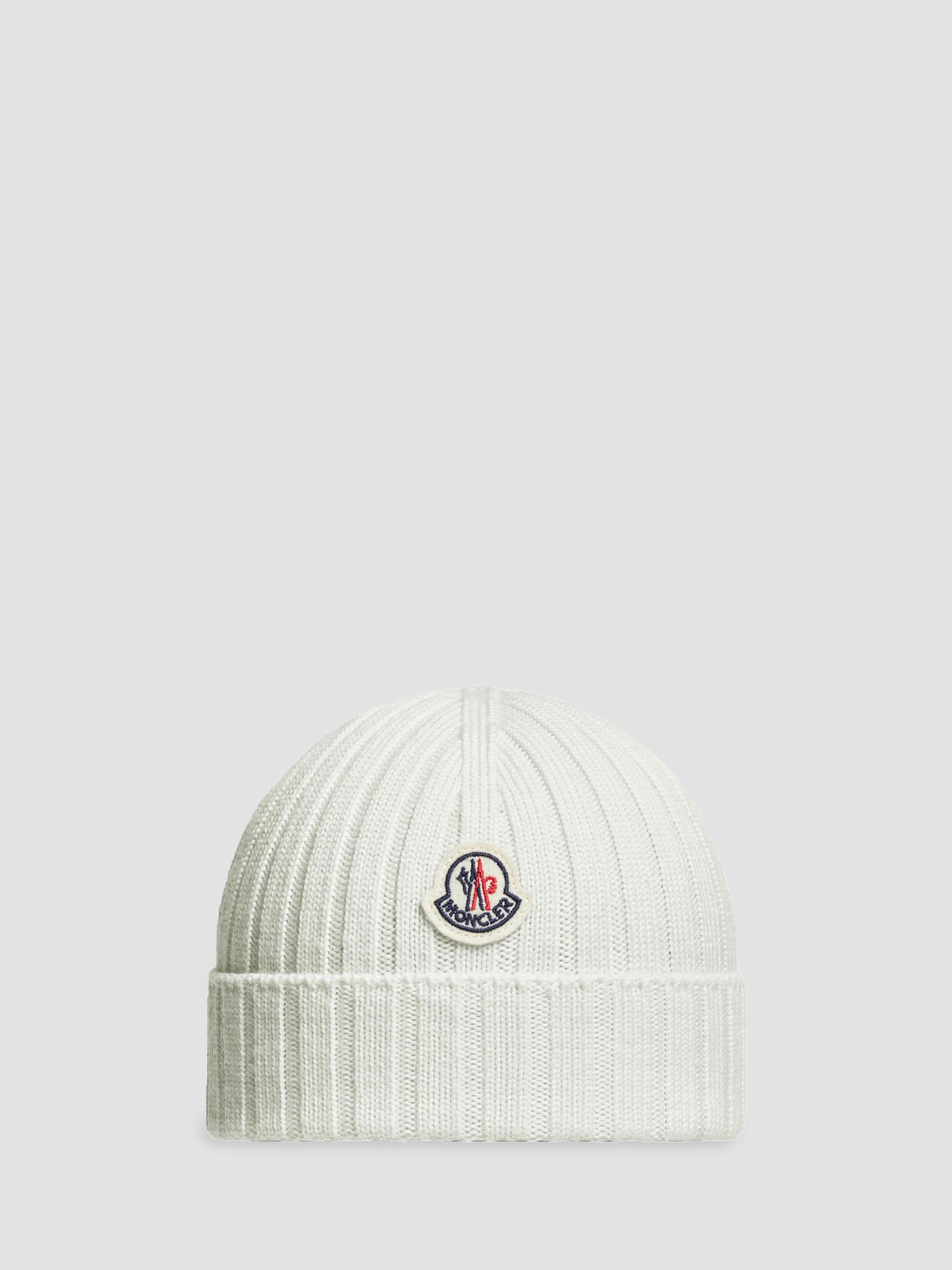 Moncler Baby Girl's Beanie Hat in Wool - White