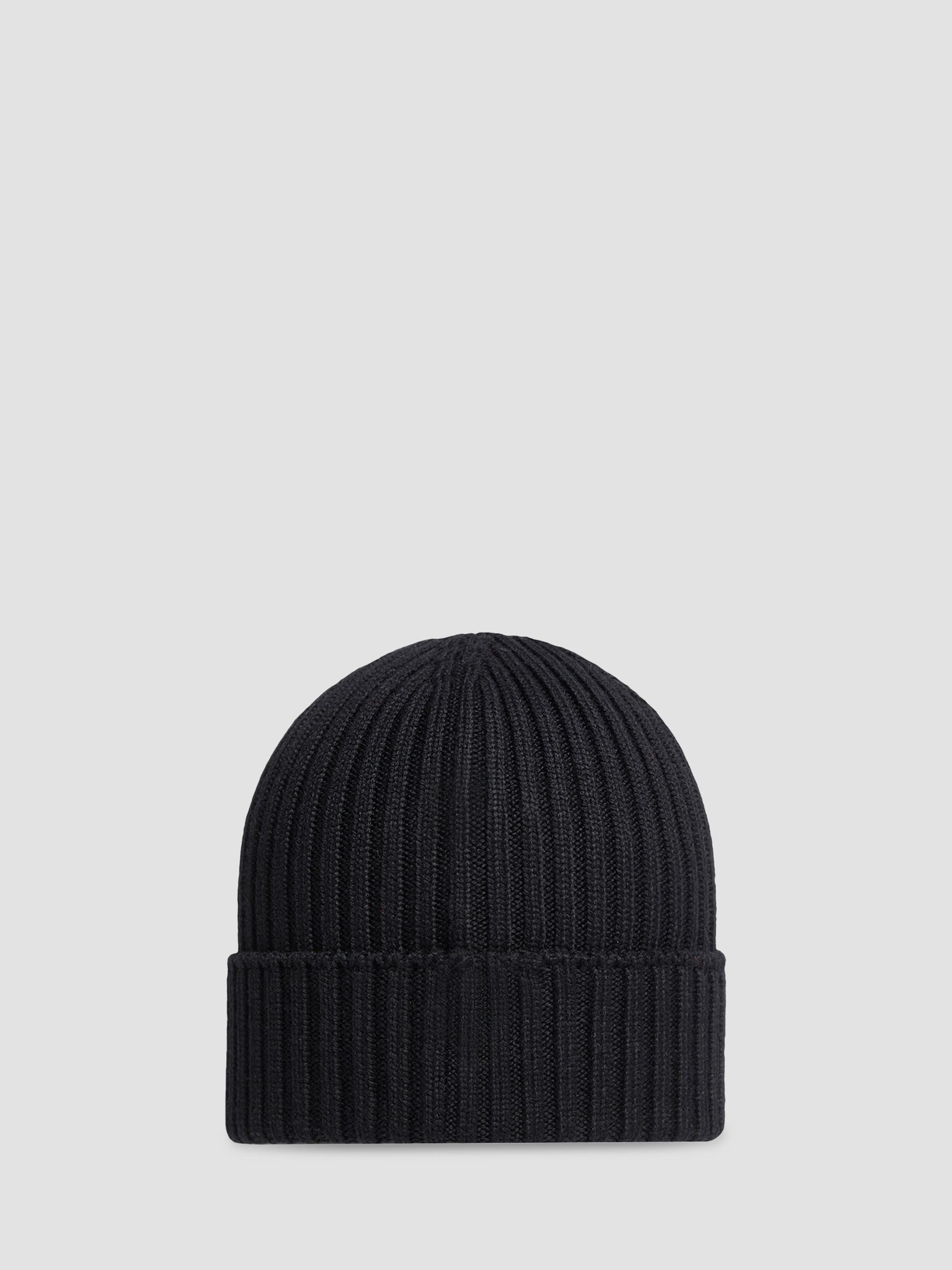 Moncler Little Boy's & Boy's Beanie Hat in Wool - Black | Thumbnail 2