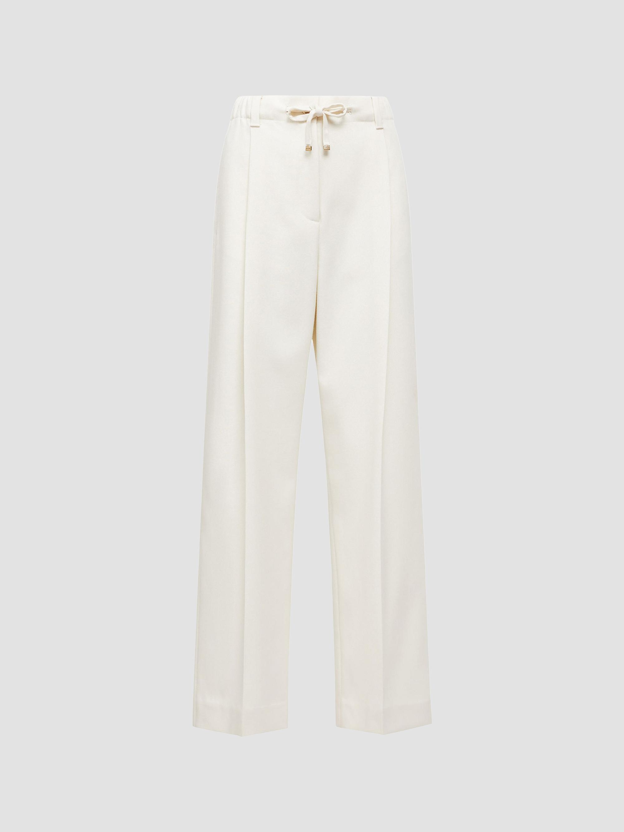 Moncler Women's Pants in Wool Gabardine - White | Thumbnail 5