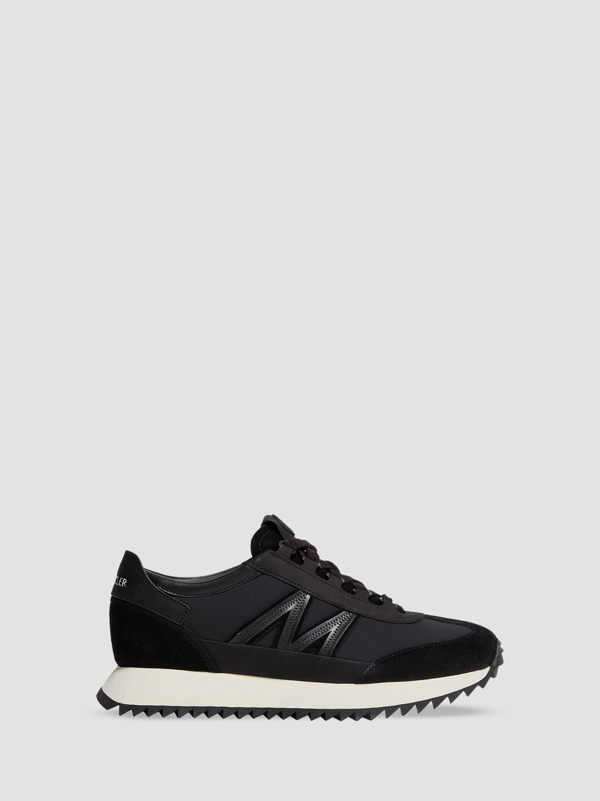 Moncler Women's Sneakers in Suede and Nubuck - Black | Thumbnail 4