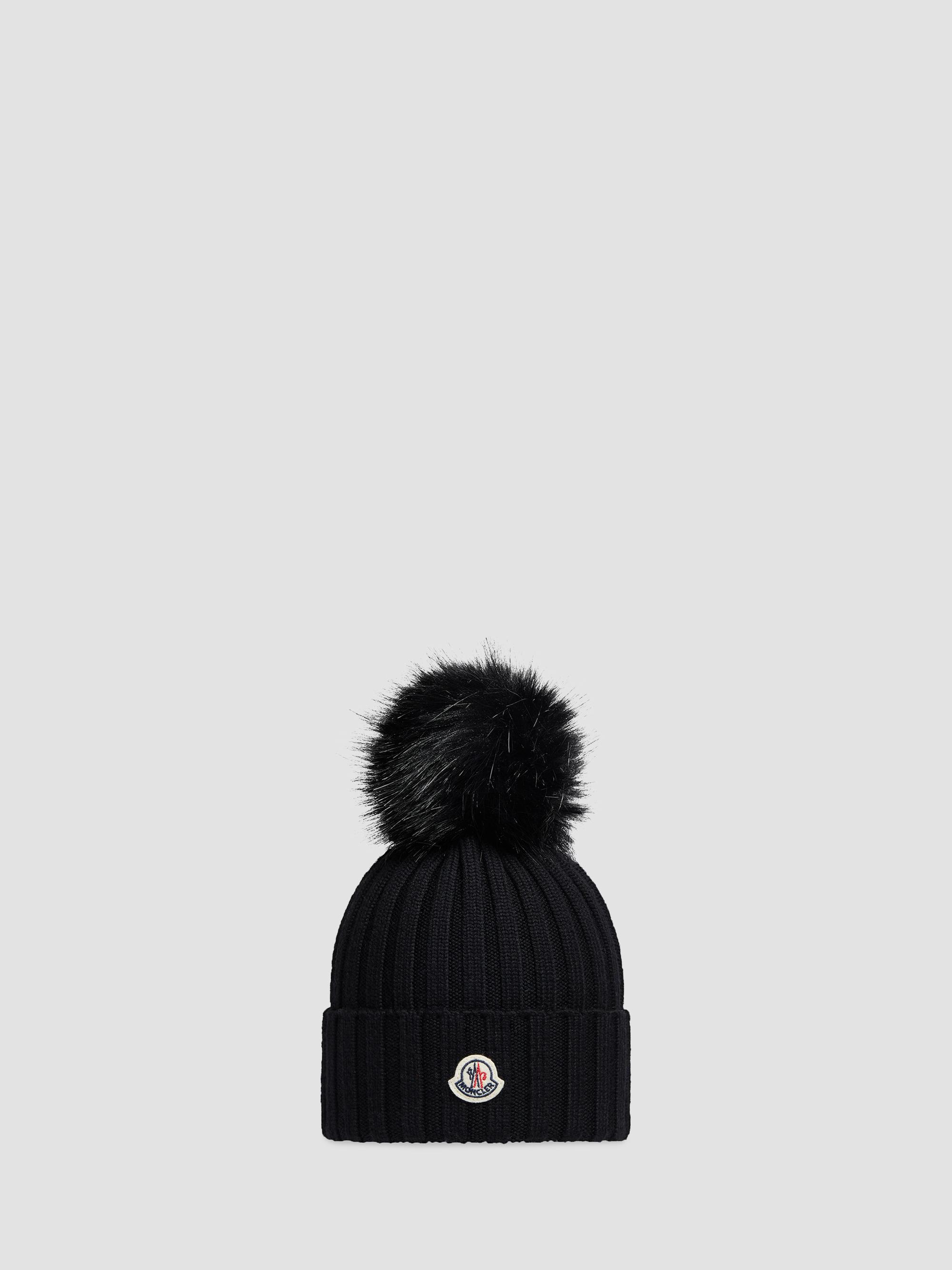 Moncler Women's Beanie Hat in Wool - Black