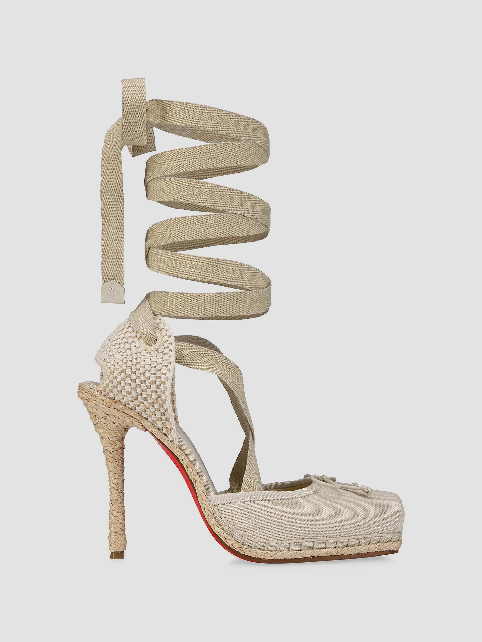 Christian Louboutin Cassiadrilla 100MM Espadrille Heels | Saks