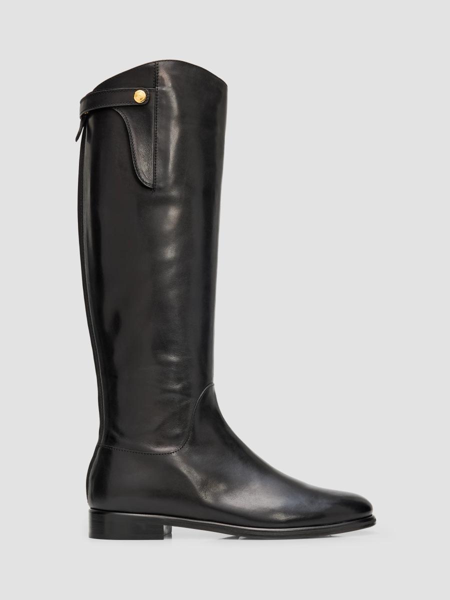 Pollini Women's Knee-high Leather Riding Boots In Black